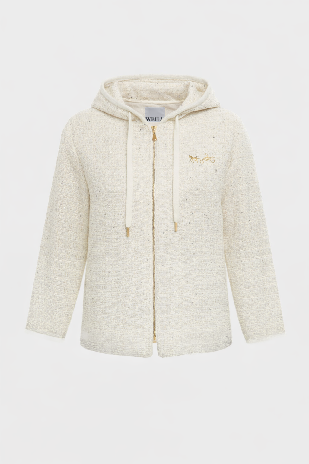 Veste sweat en tweed