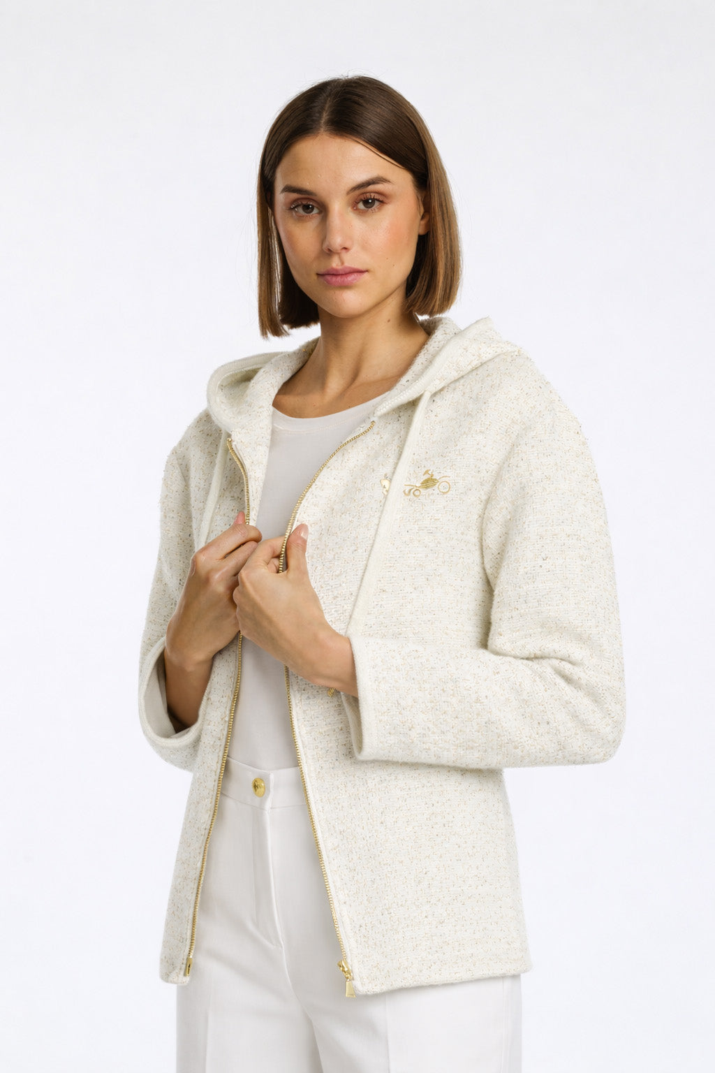 Veste sweat en tweed