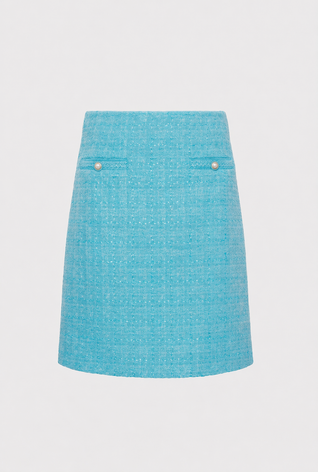 Straight-fit tweed skirt