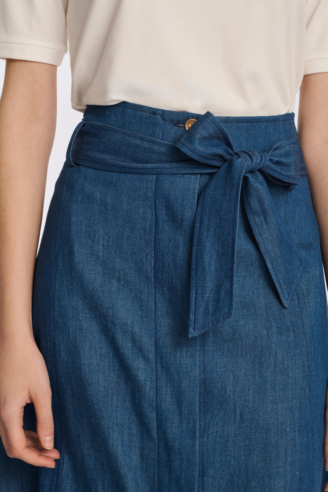 Jupe longue en denim fluide