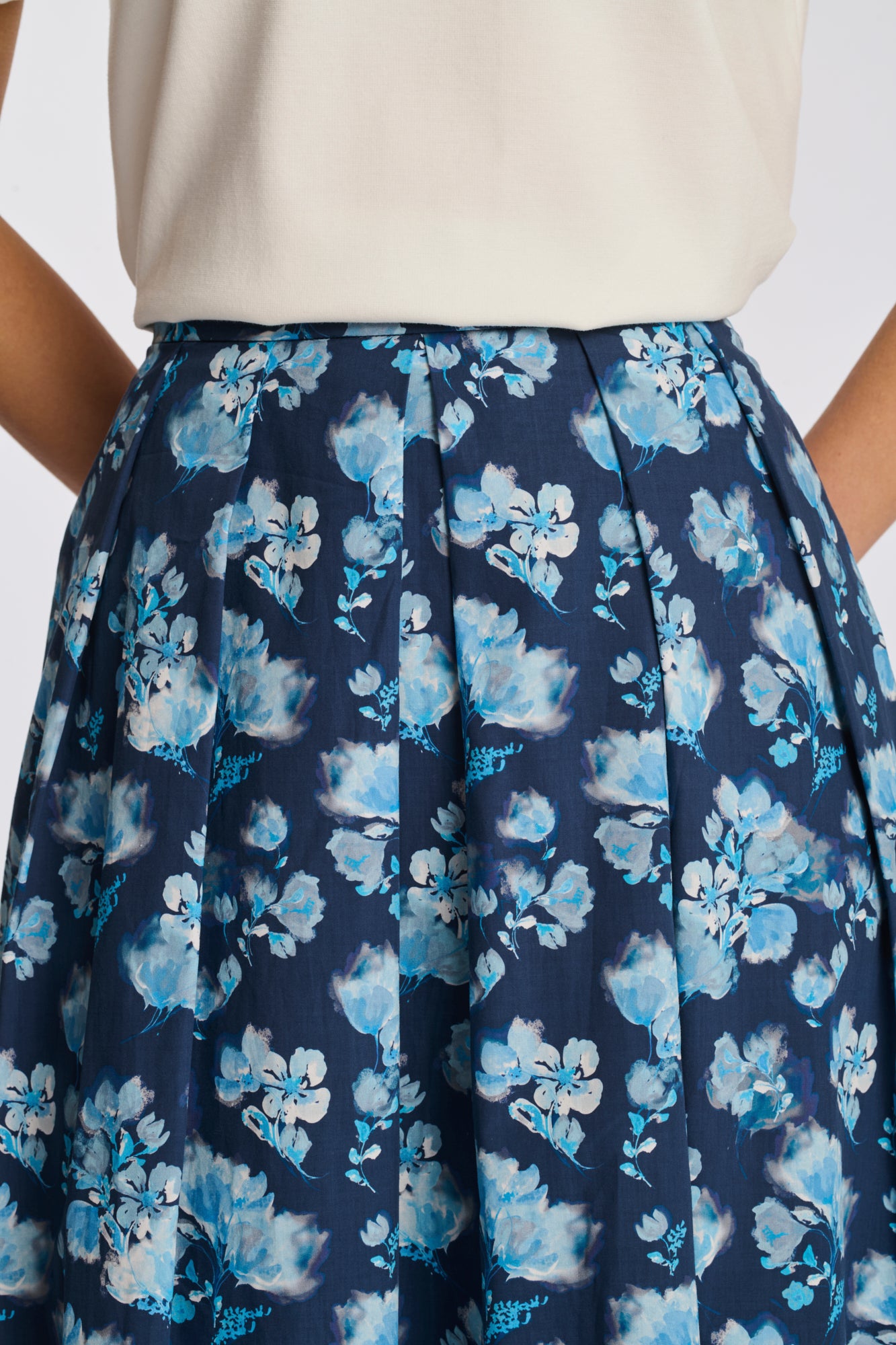 Jupe tulippe en coton imprimé