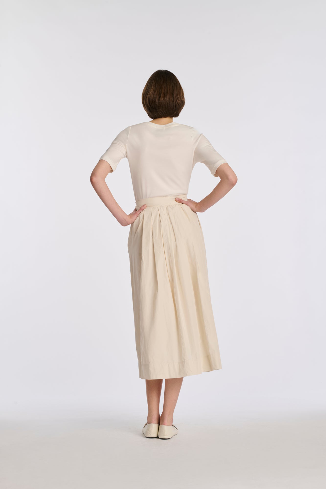 Long taffeta skirt