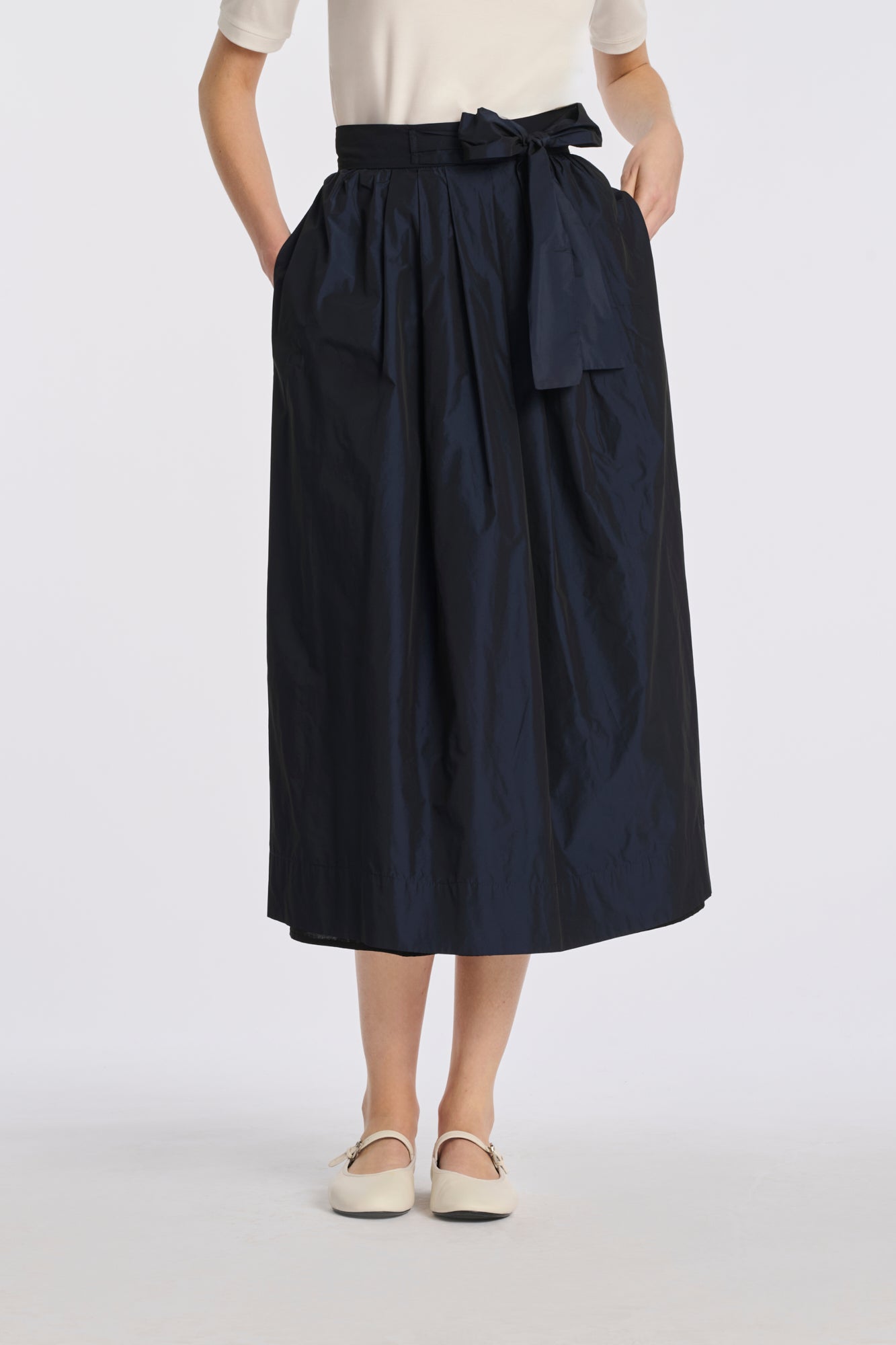 Jupe longue en taffetas