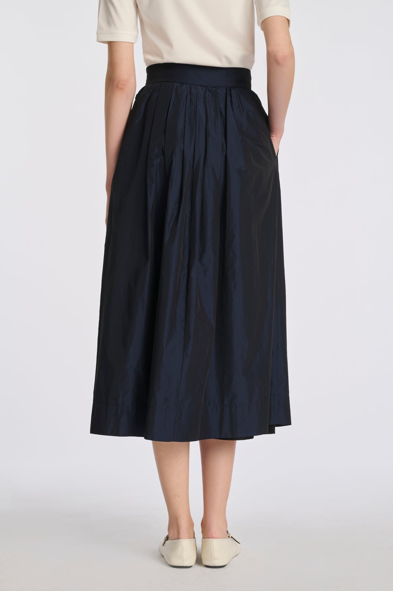 Jupe longue en taffetas