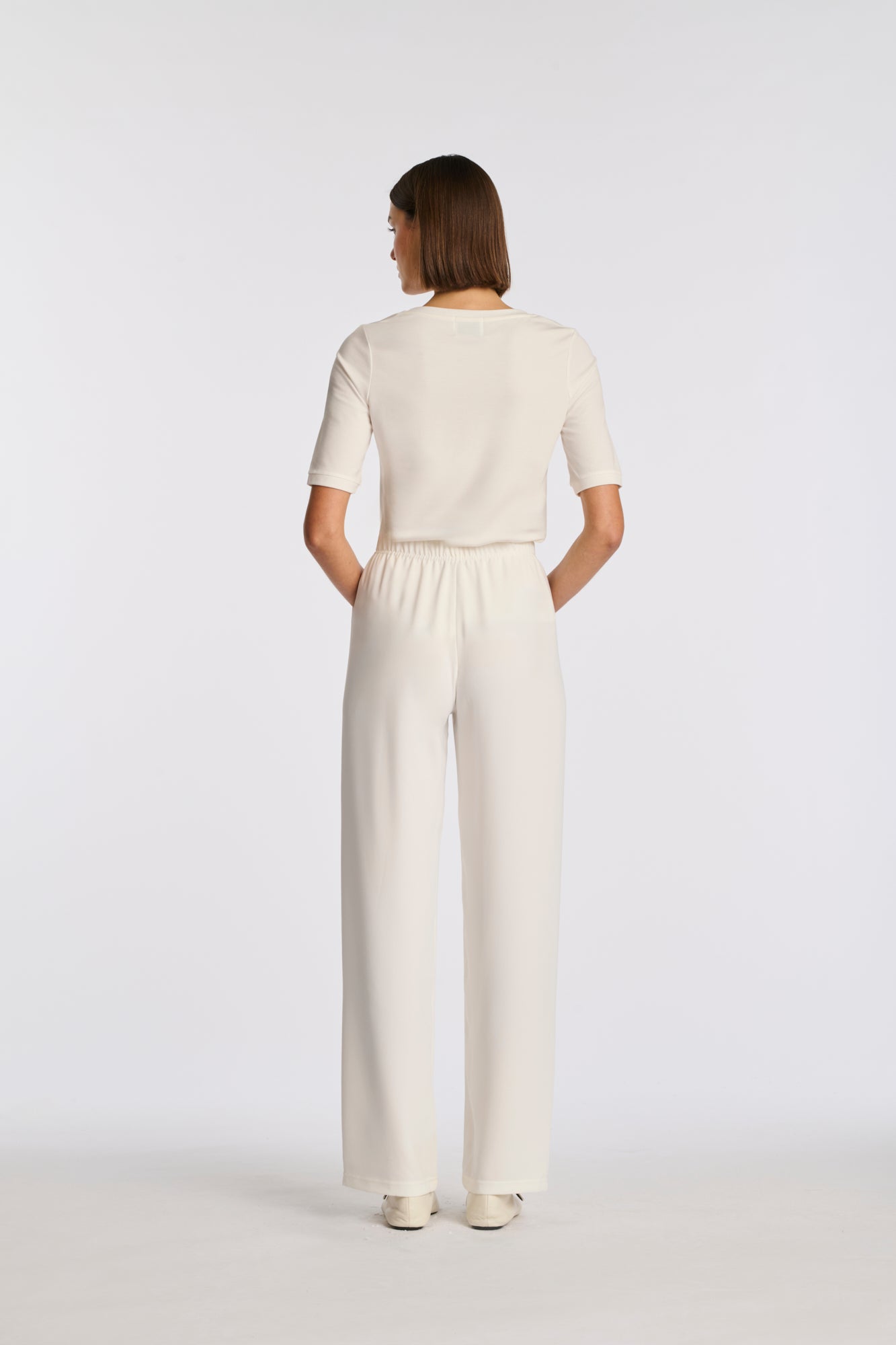 Pantalon large élastiqué