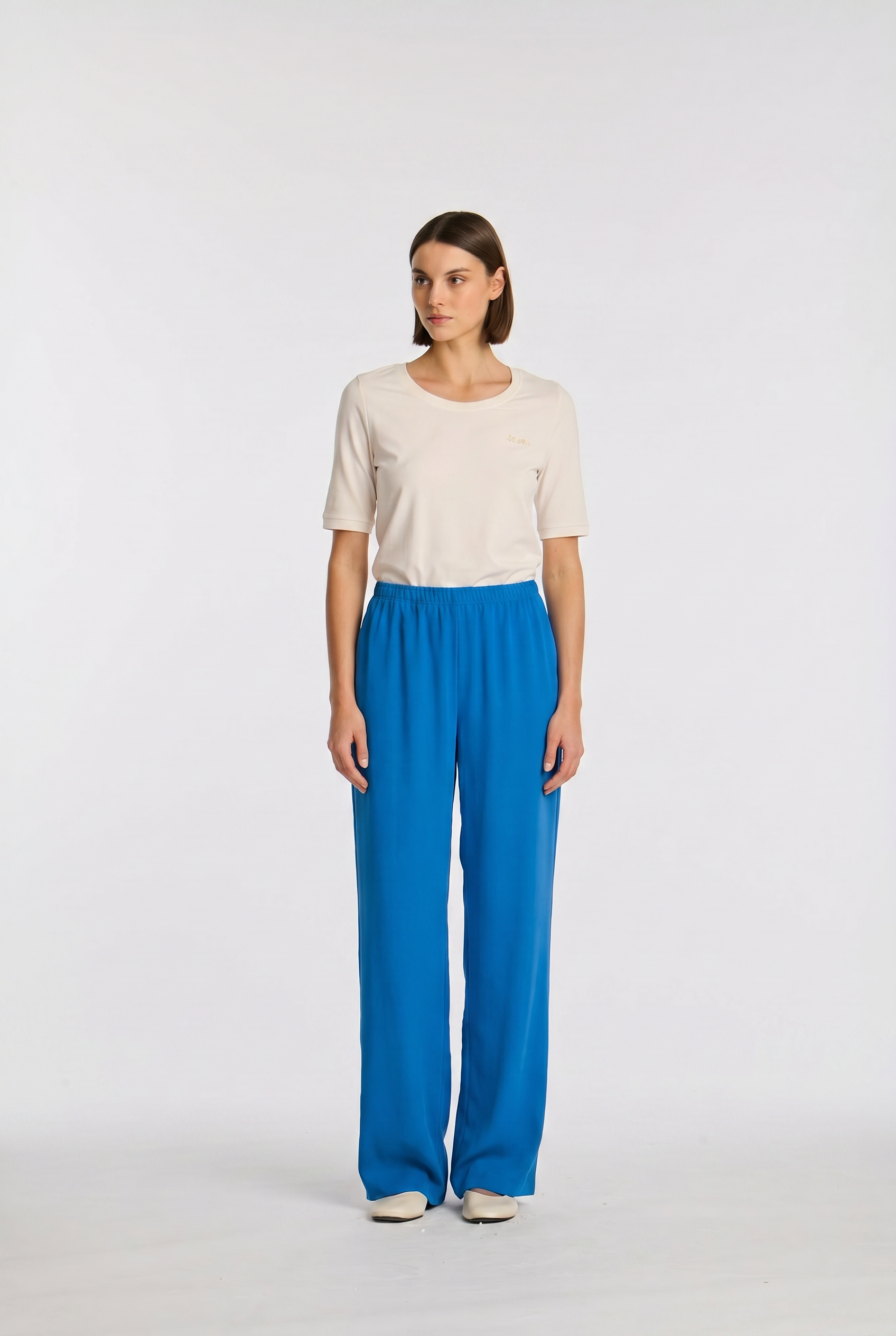 Pantalon large élastiqué