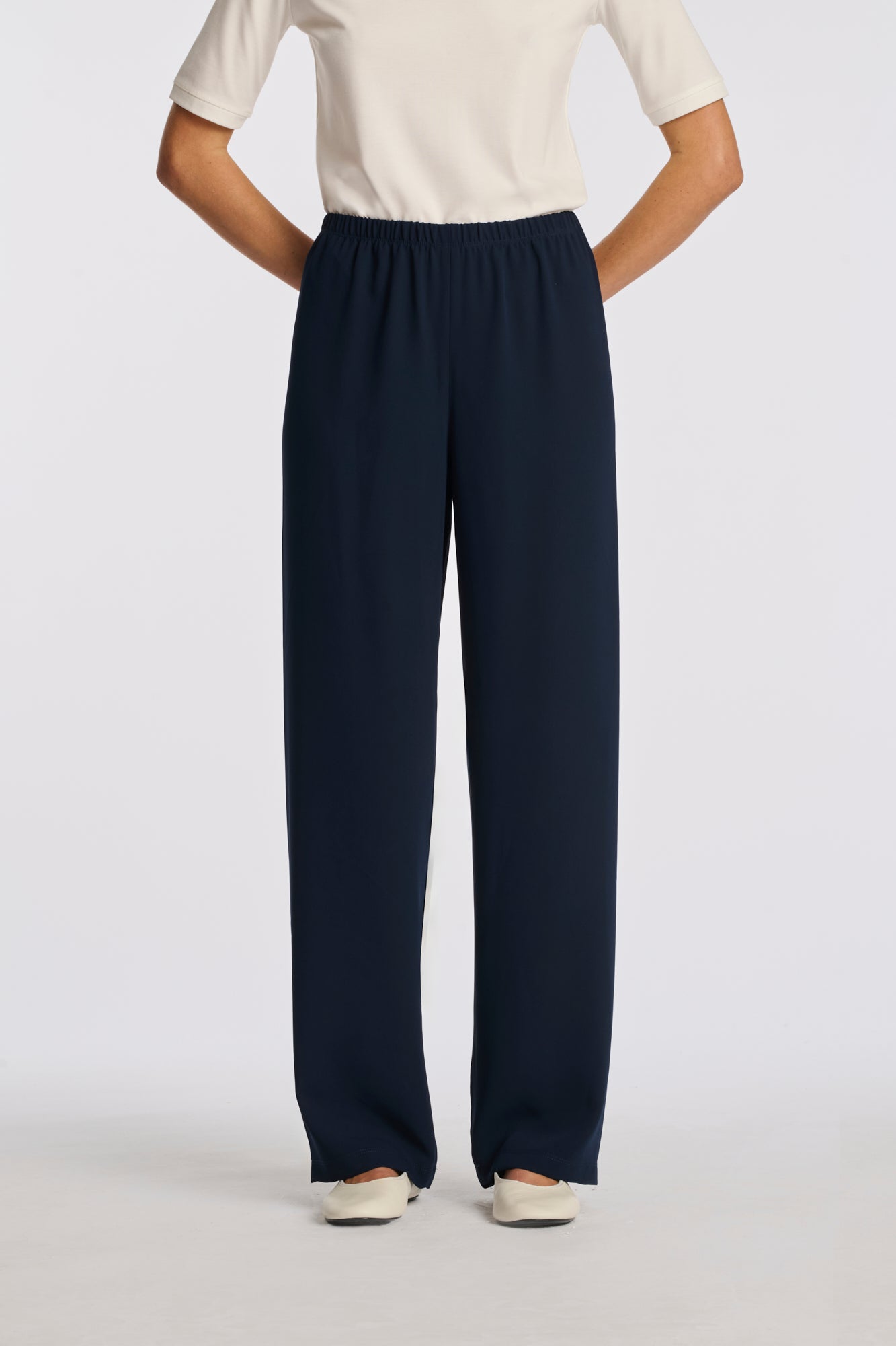 Pantalon large élastiqué