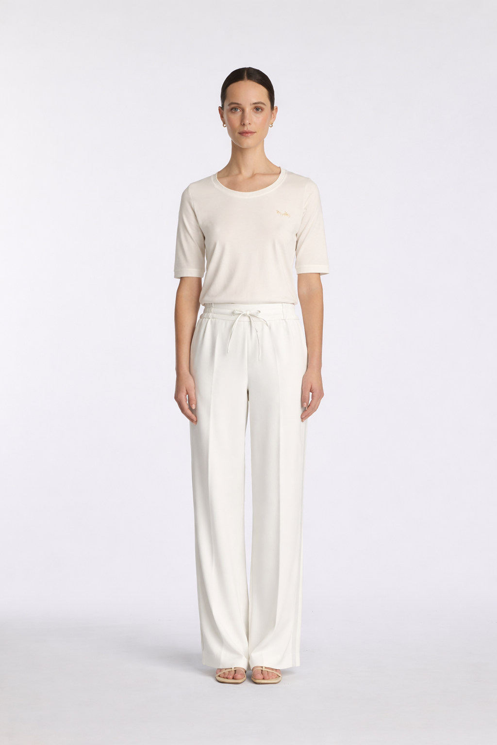 Elasticated striped trousers