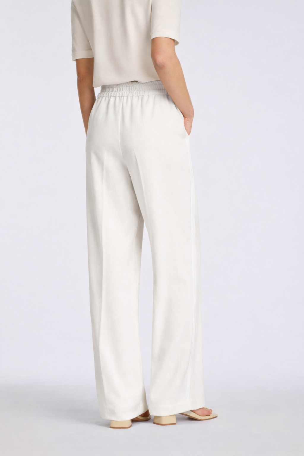 Elasticated striped trousers