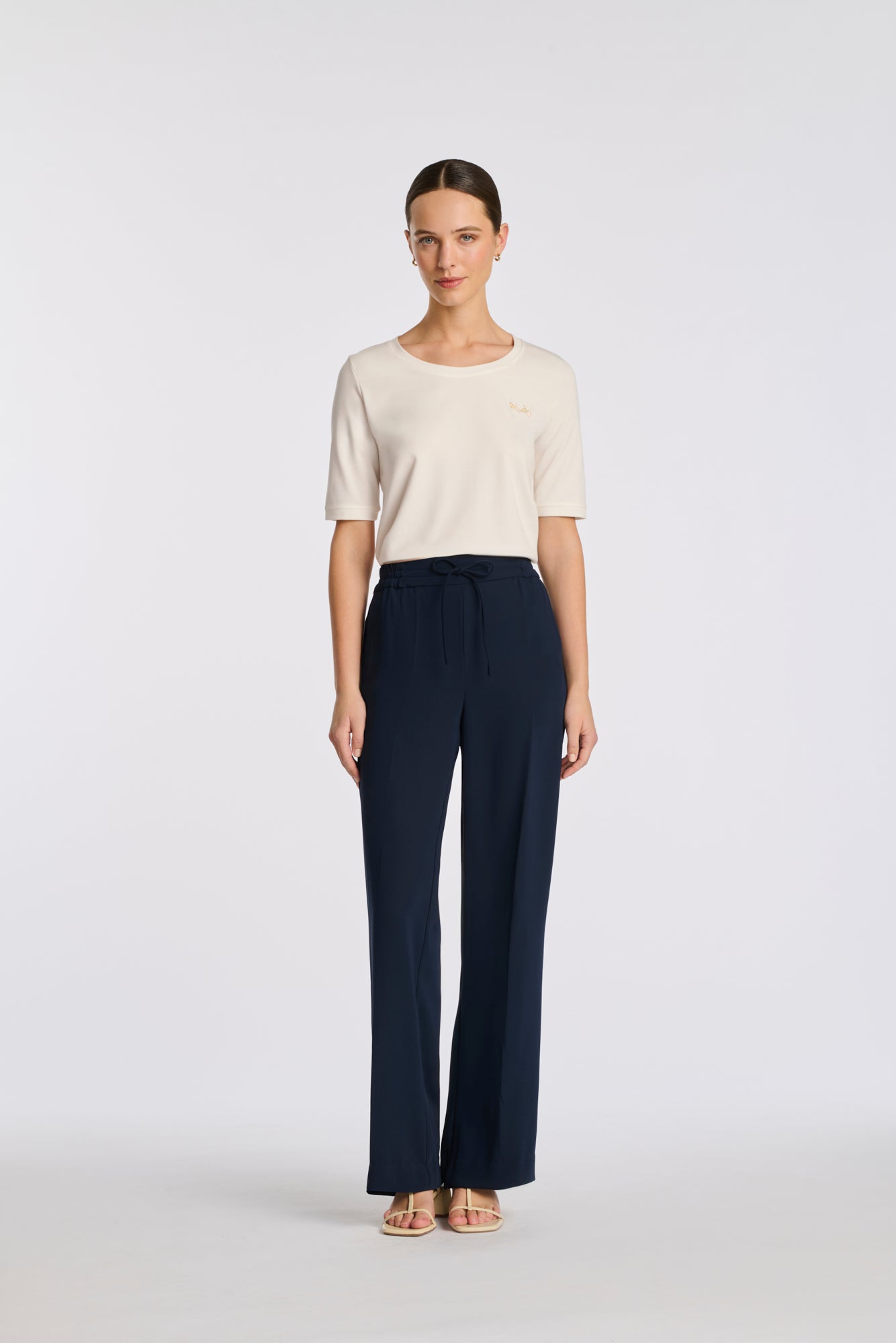 Pantalon élastiqué à bandes