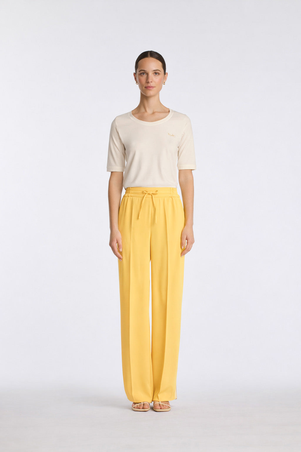 Pantalon élastiqué à bandes