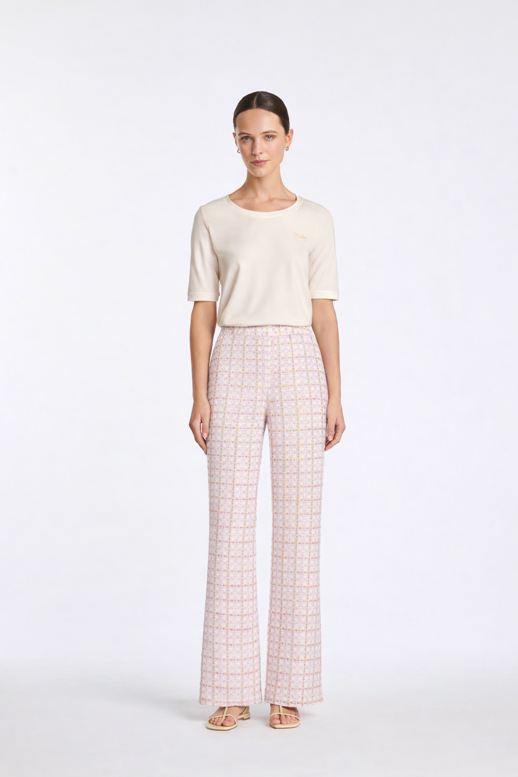 Pantalon en tweed fantaisie