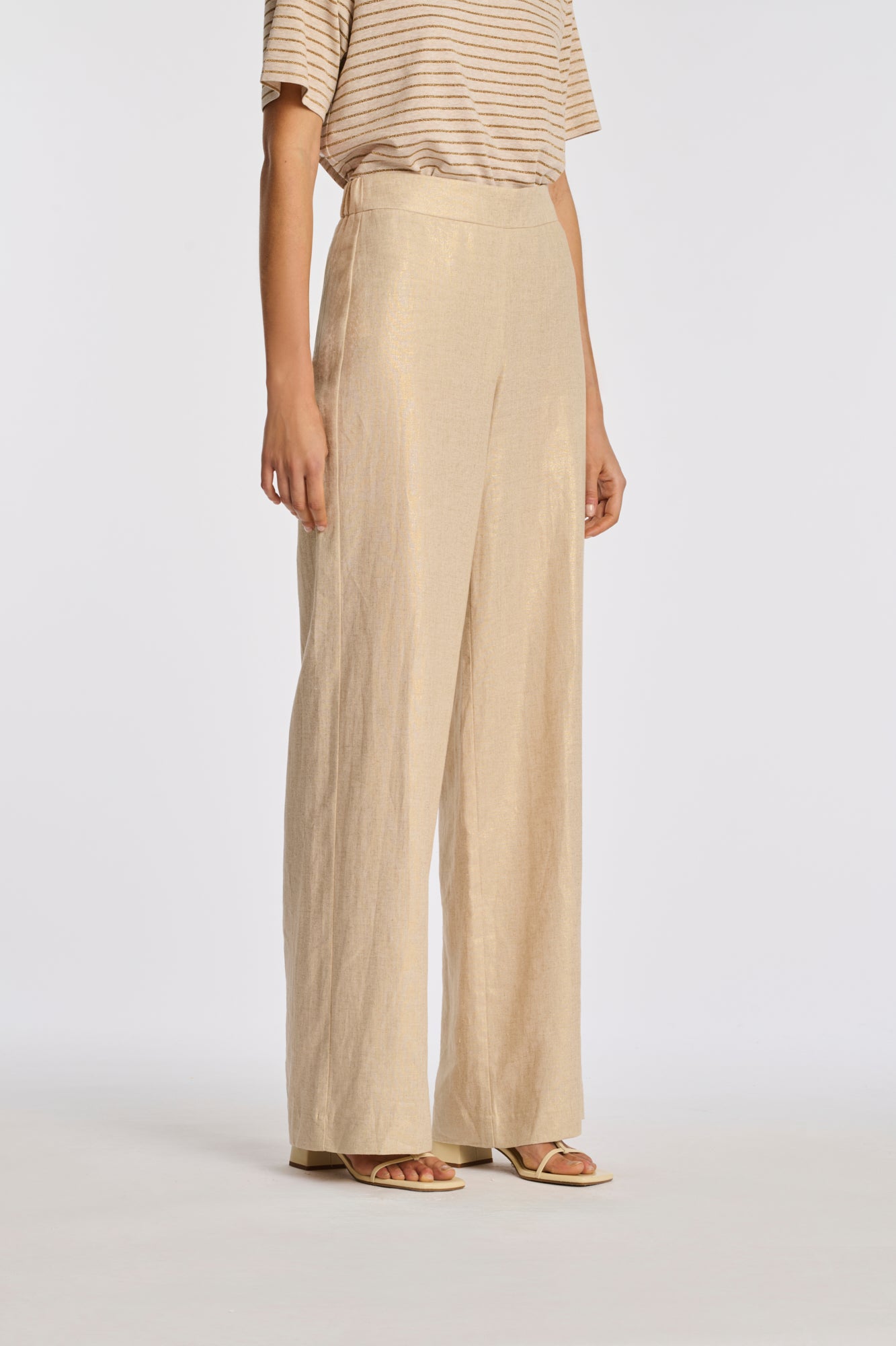 Pantalon en lin irisé