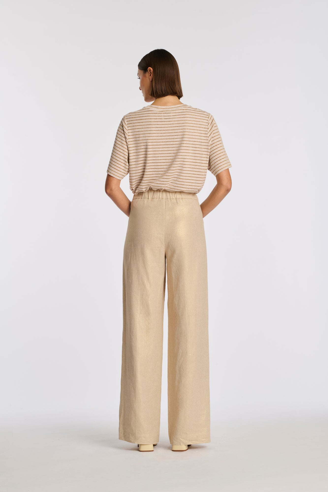 Pantalon en lin irisé