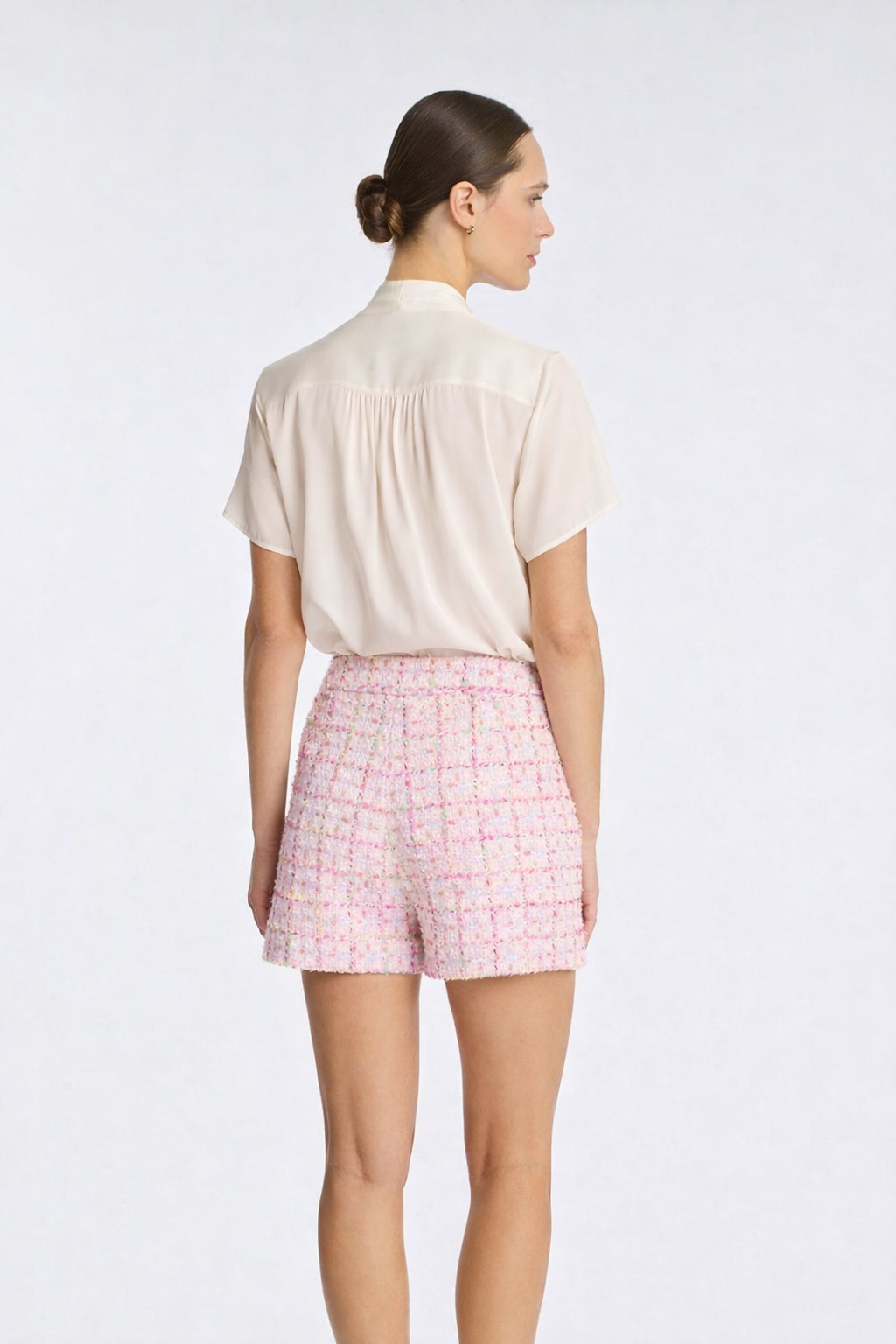 Short en tweed pastel