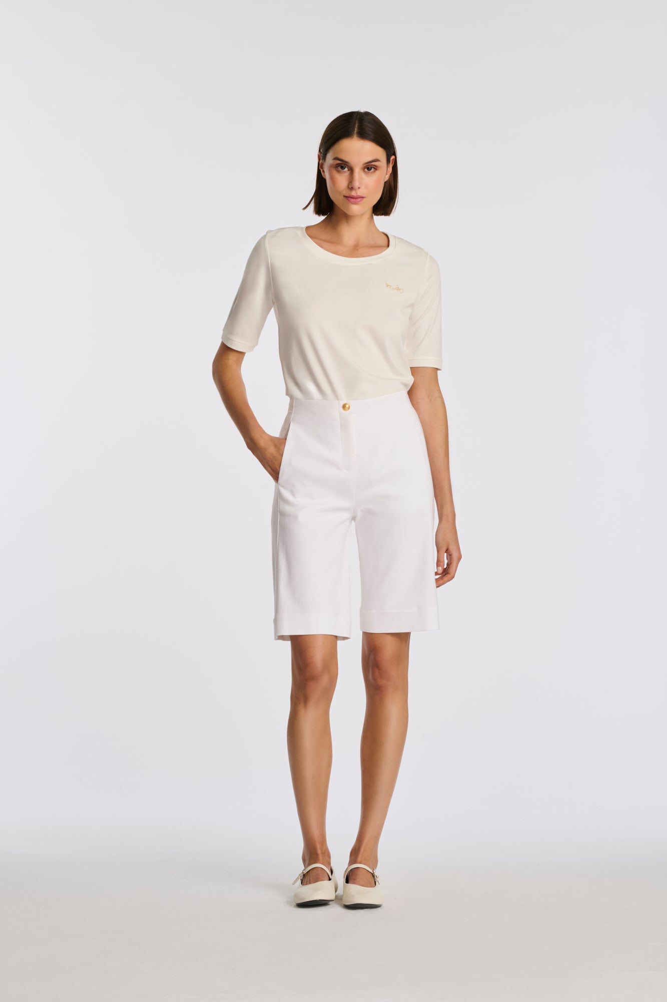 Bermuda en coton mélangé