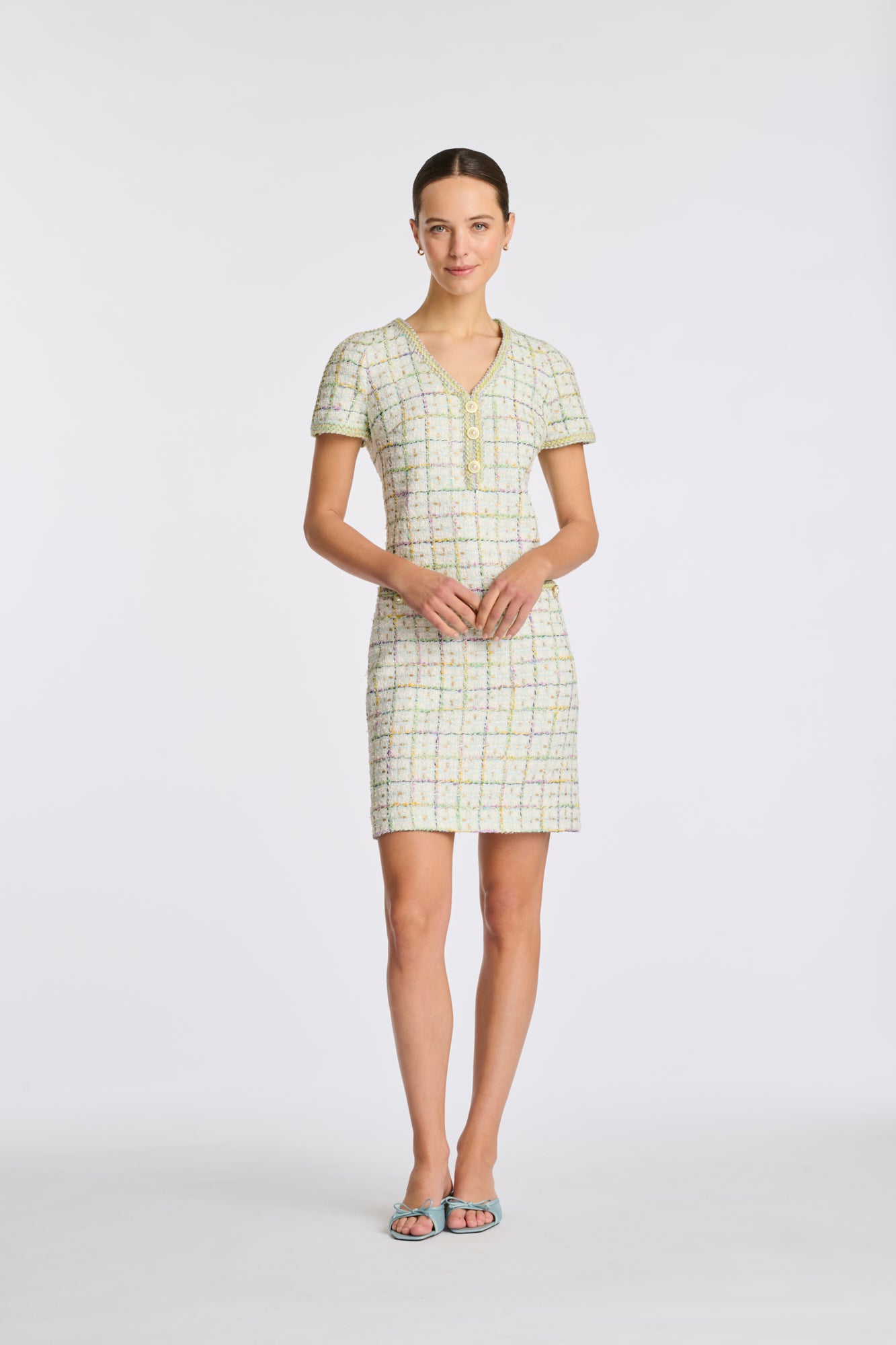 Robe en tweed pastel