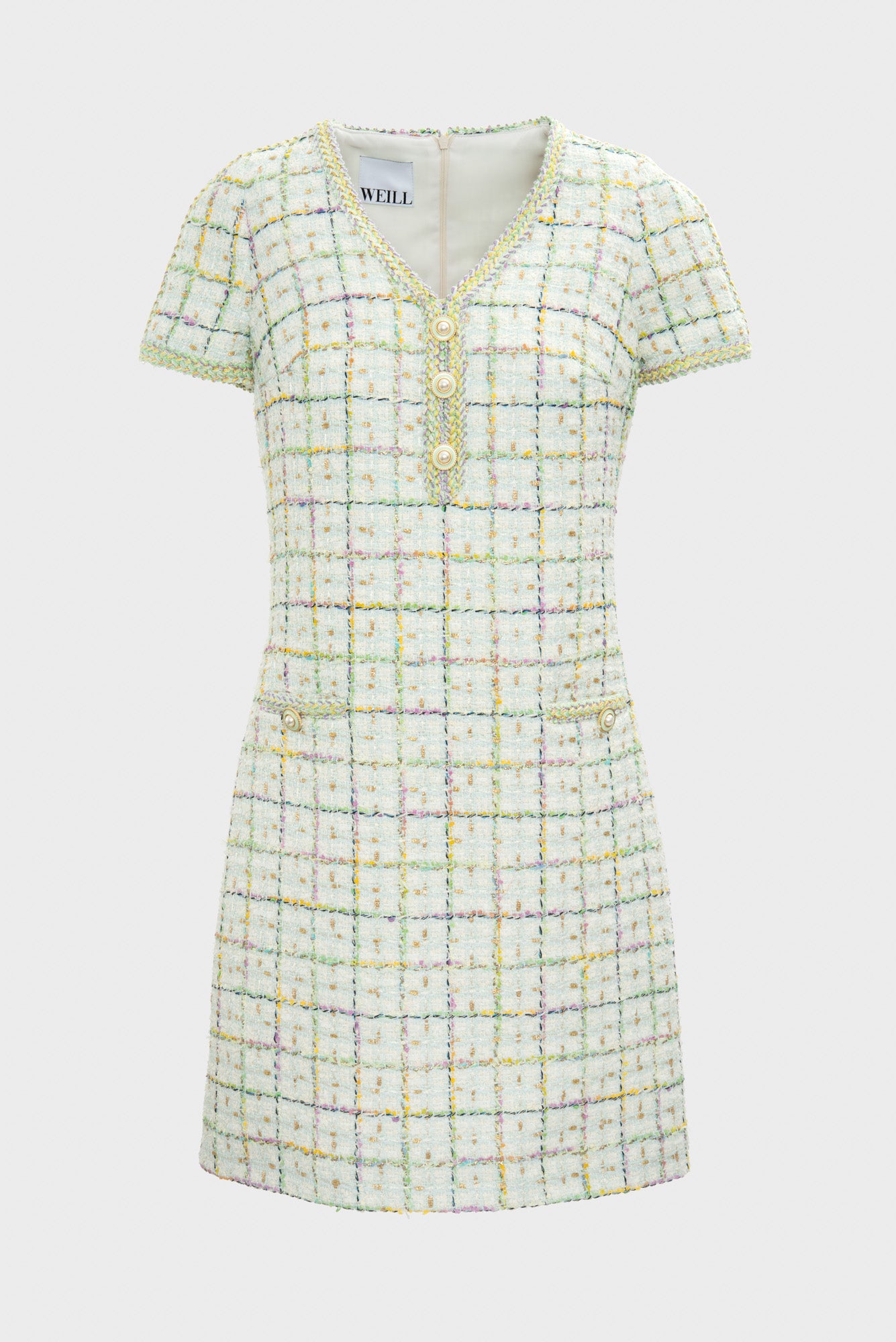 Pastel tweed dress
