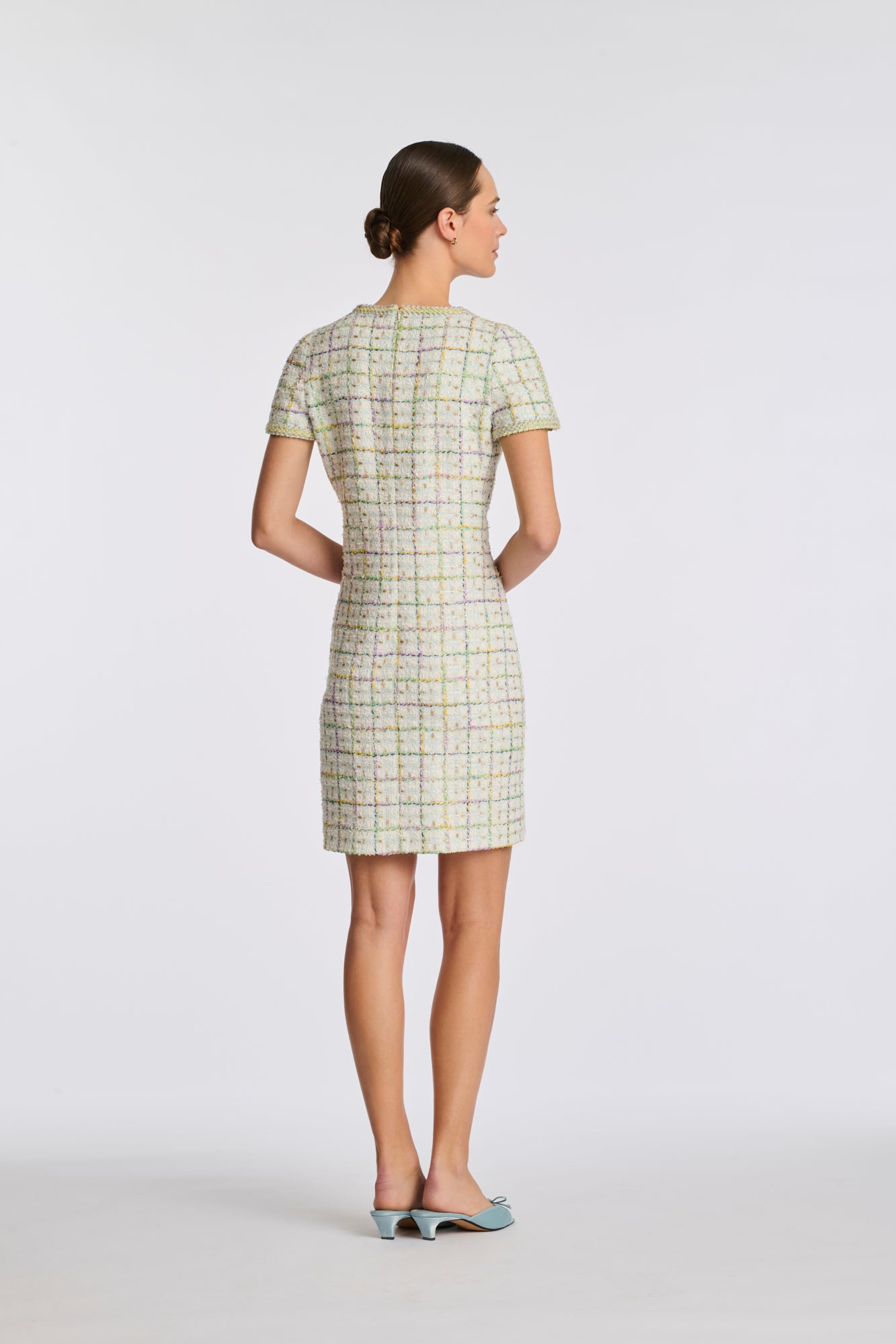 pastel tweed dress SSYS Annalise Pastel Tweed Zip Collar Dress