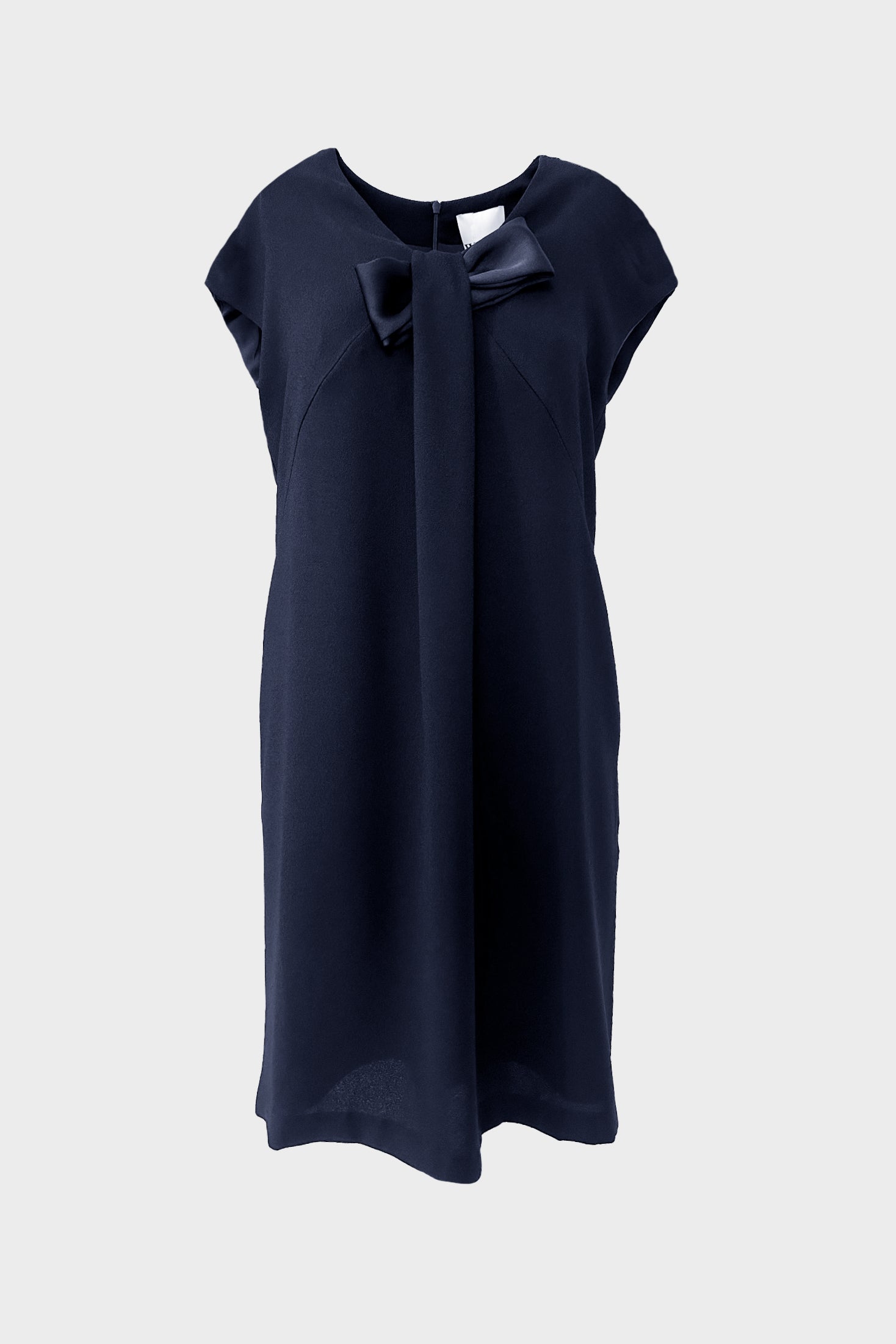 Robe drappée en crêpe envers satin