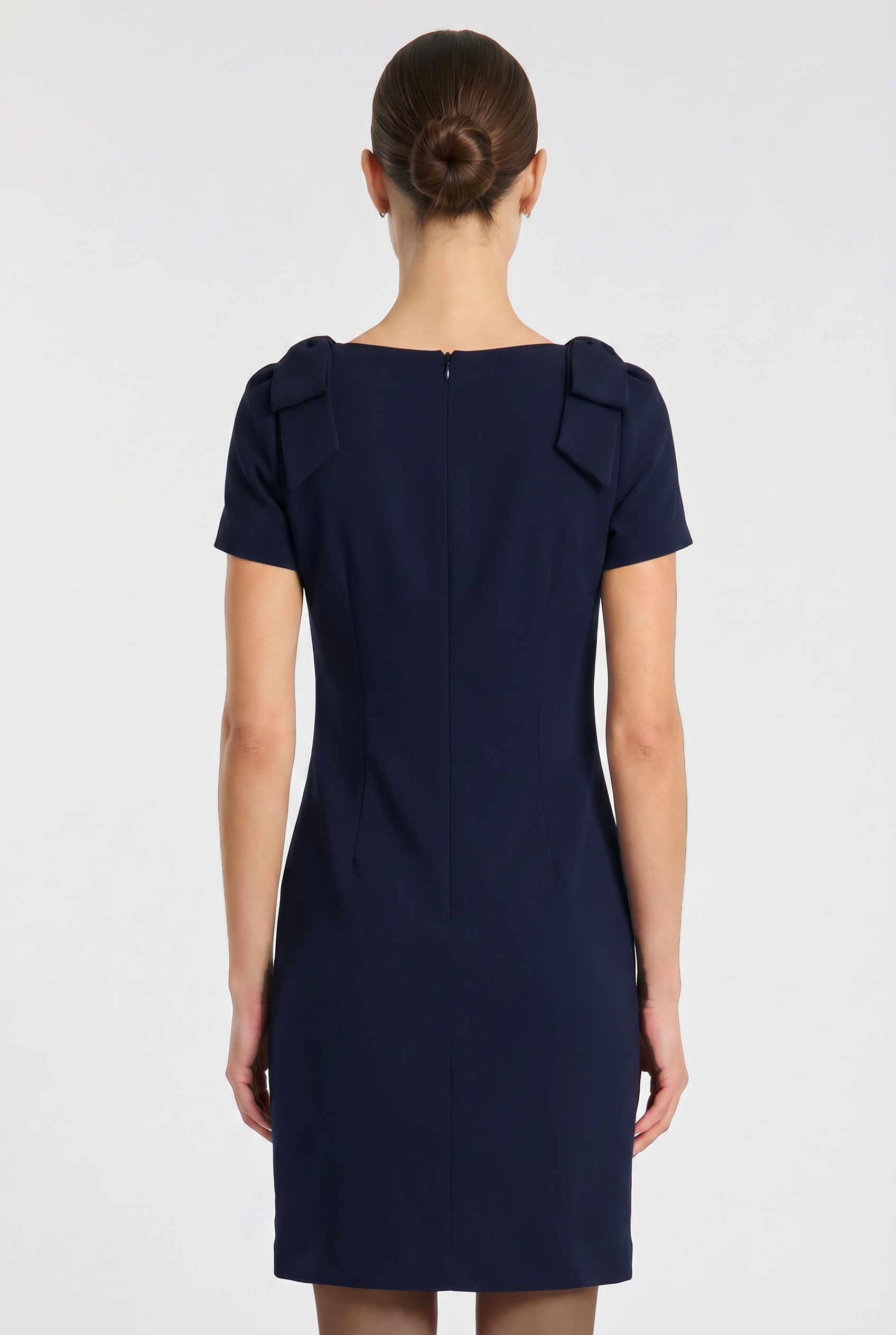 Satin-back cocktail dress