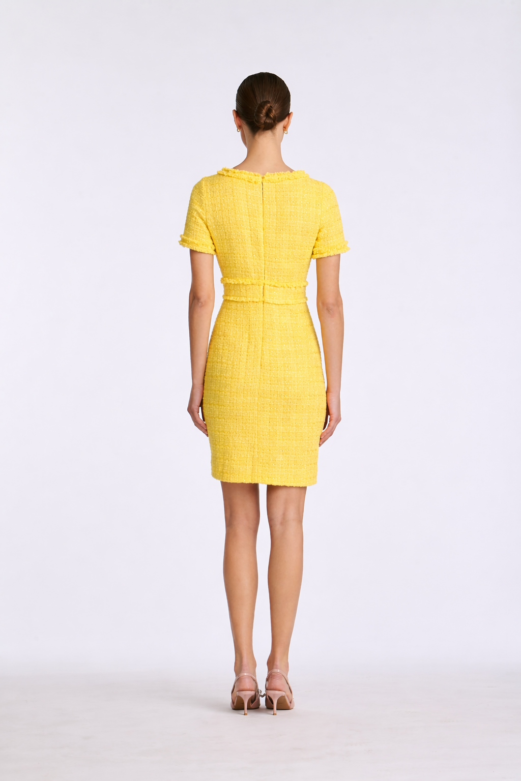 Fringed tweed dress