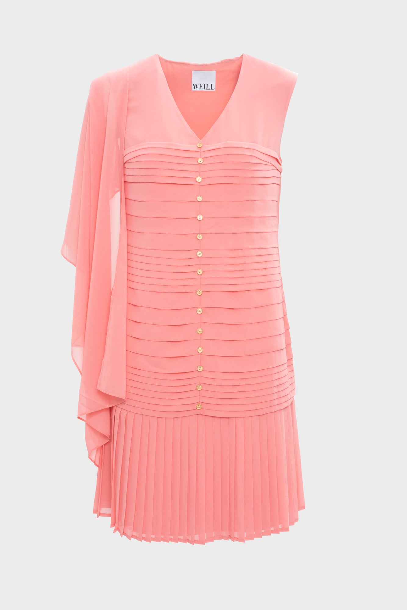 Robe plissée avec châle