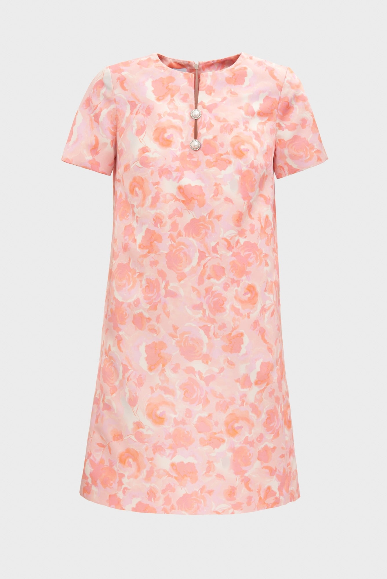 Robe cocktail en satin imprimée