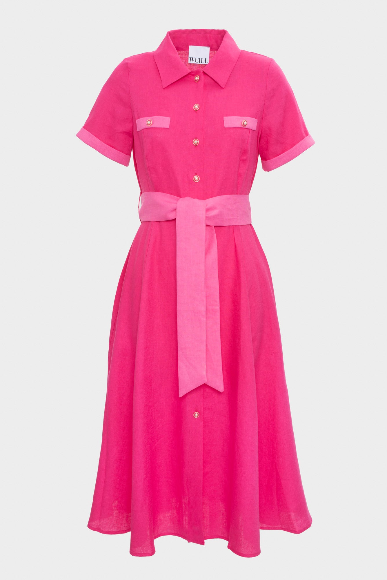 Robe chemise en lin