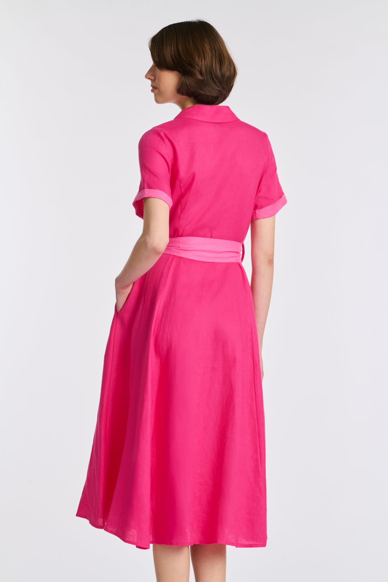 Robe chemise en lin