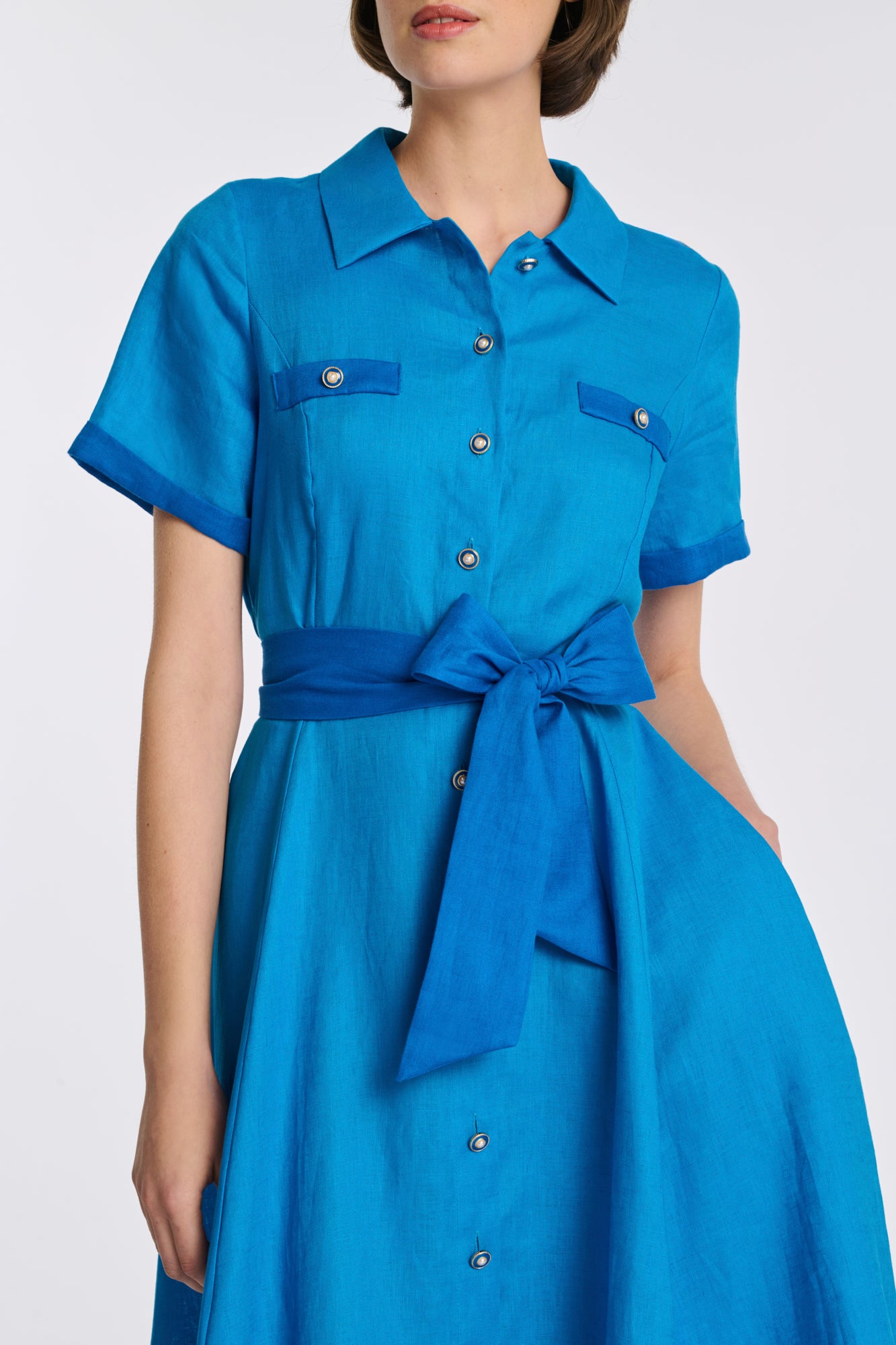 Robe chemise en lin