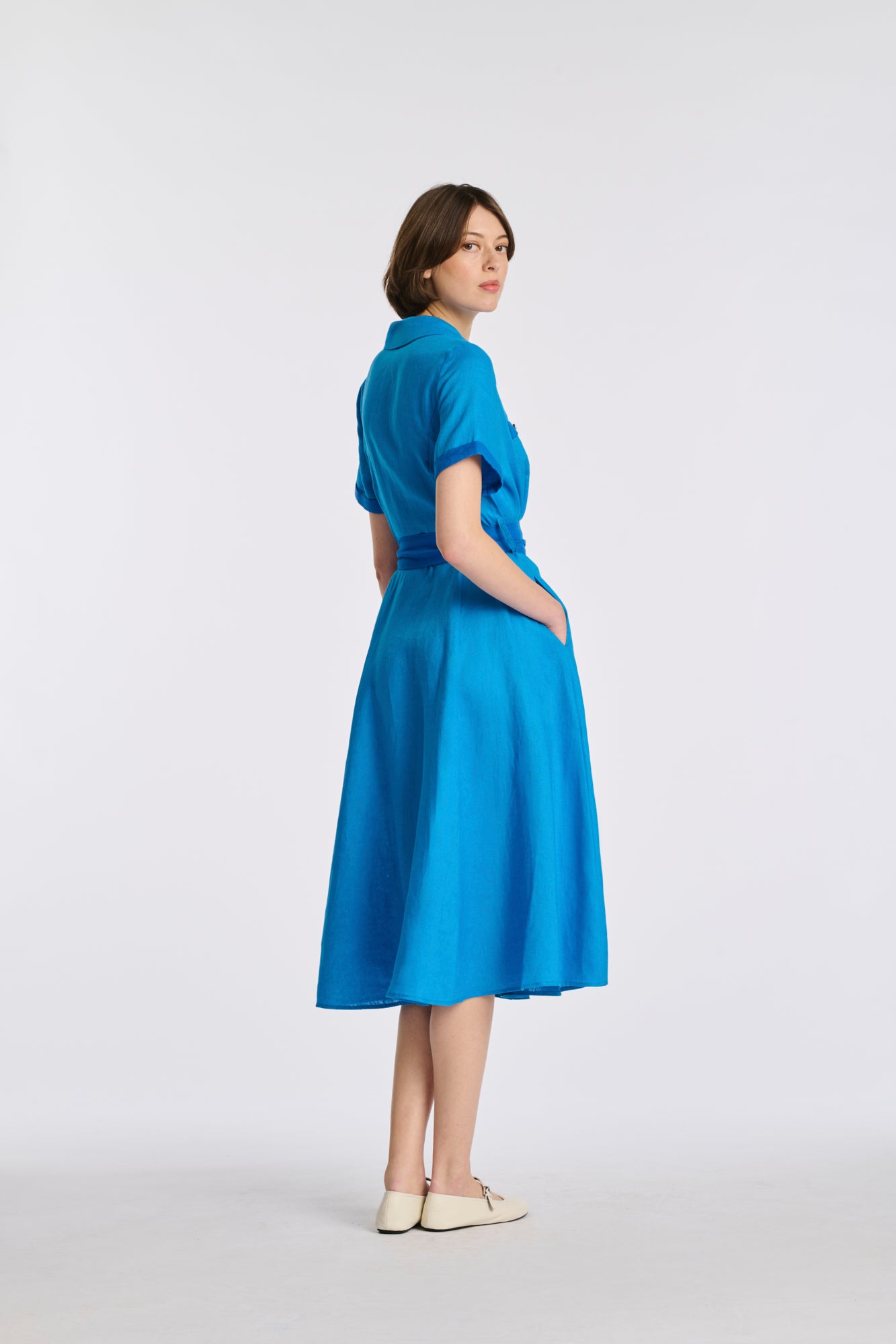 Robe chemise en lin