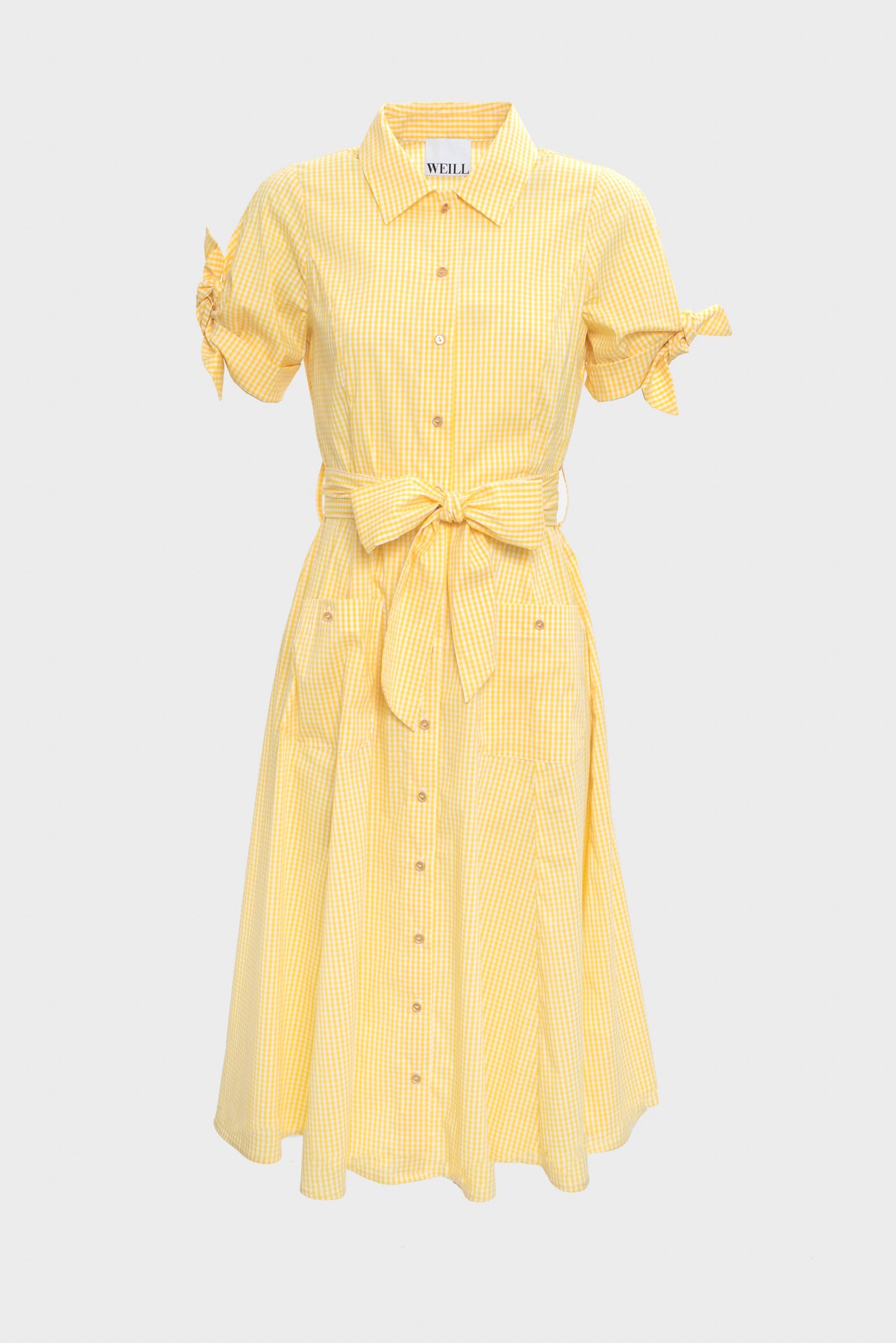 Robe chemise en coton vichy