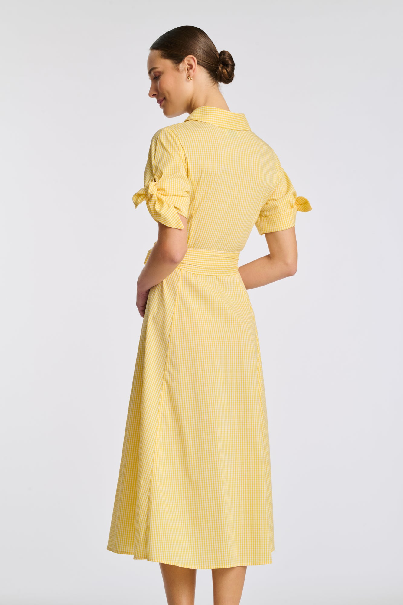 Robe chemise en coton vichy