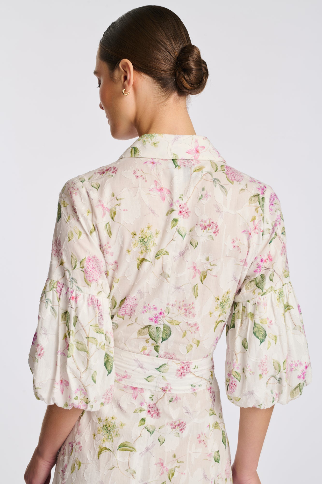 Robe chemise en coton imprimée