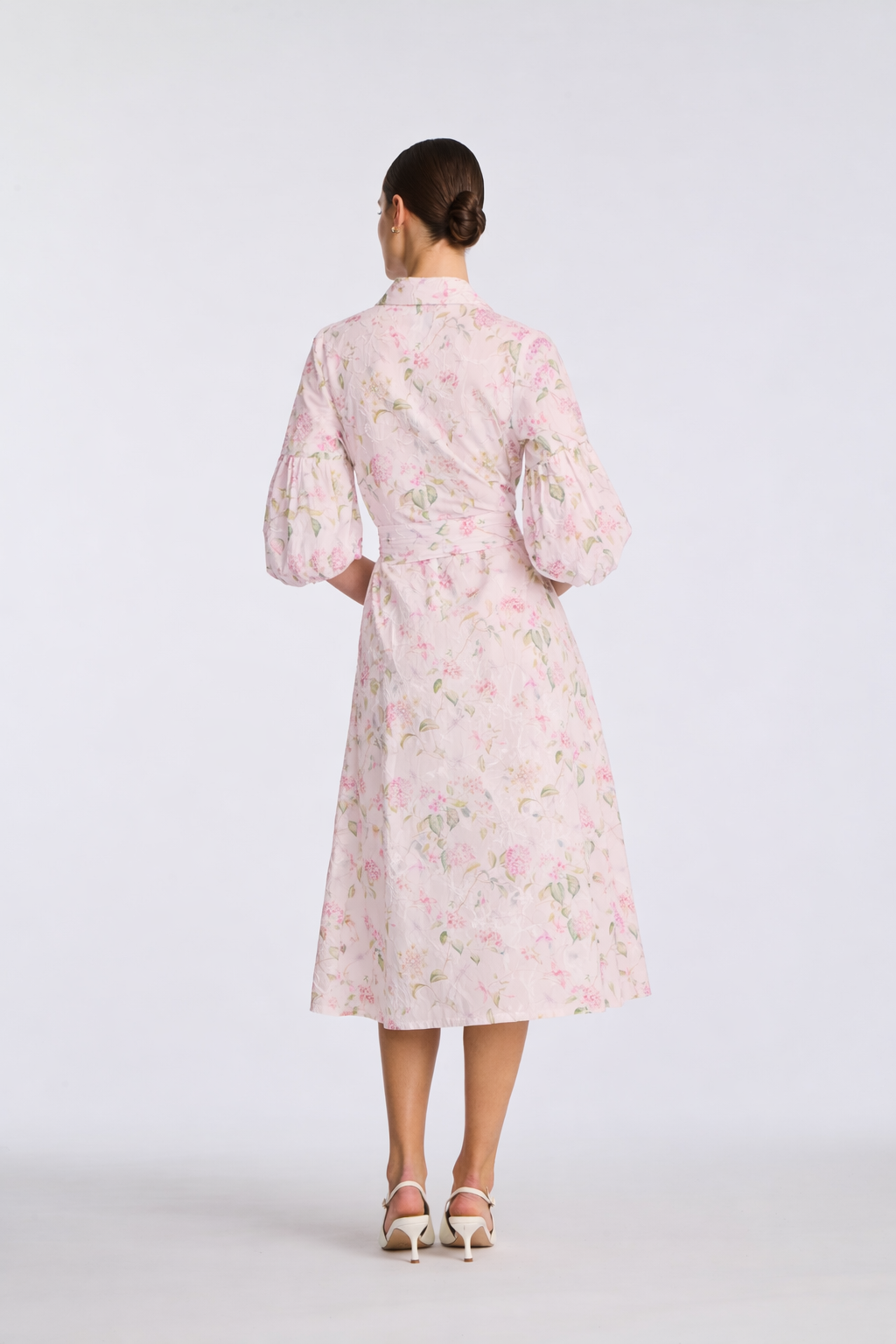 Robe chemise en coton imprimée