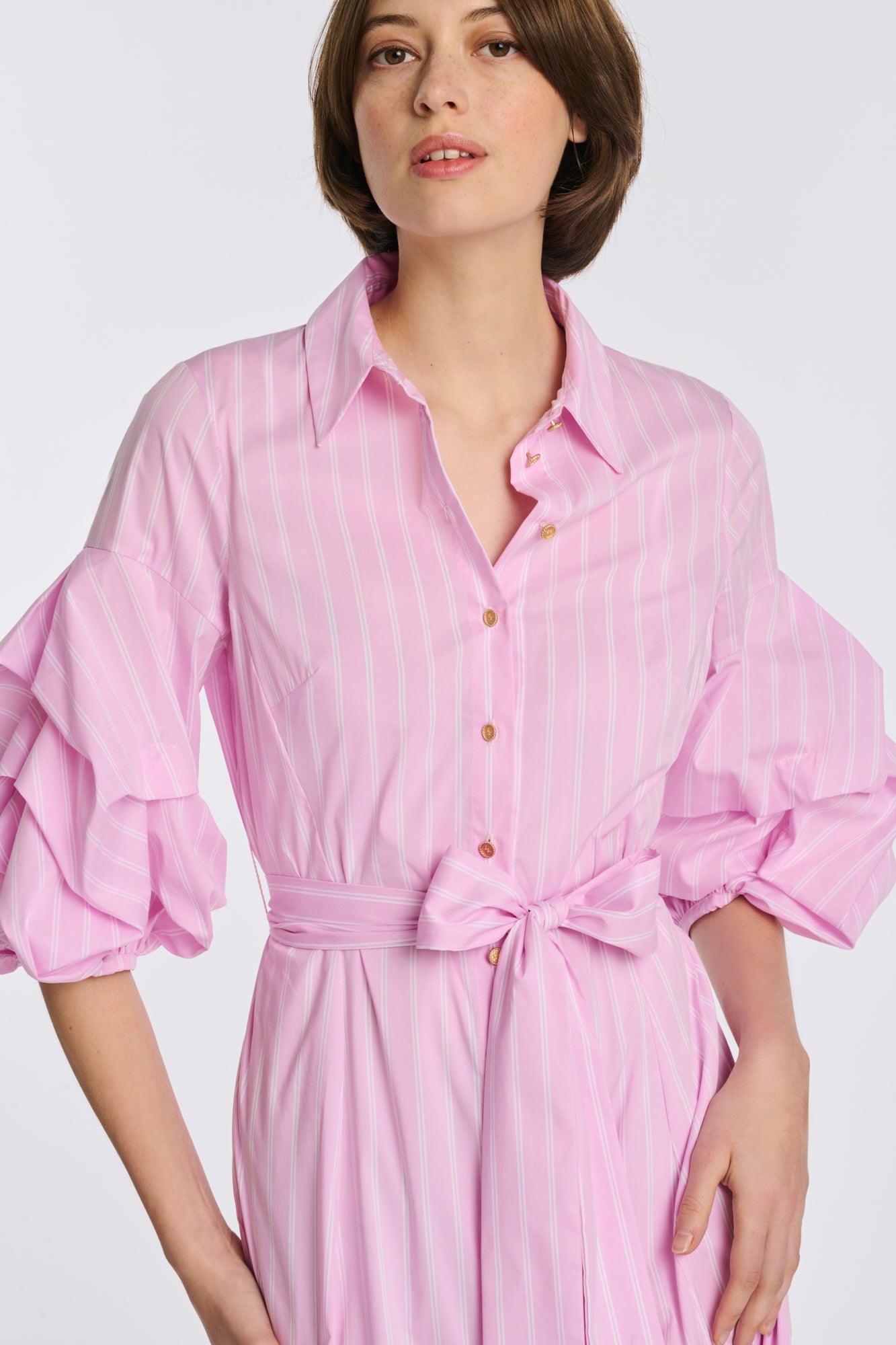 Robe chemise à rayures