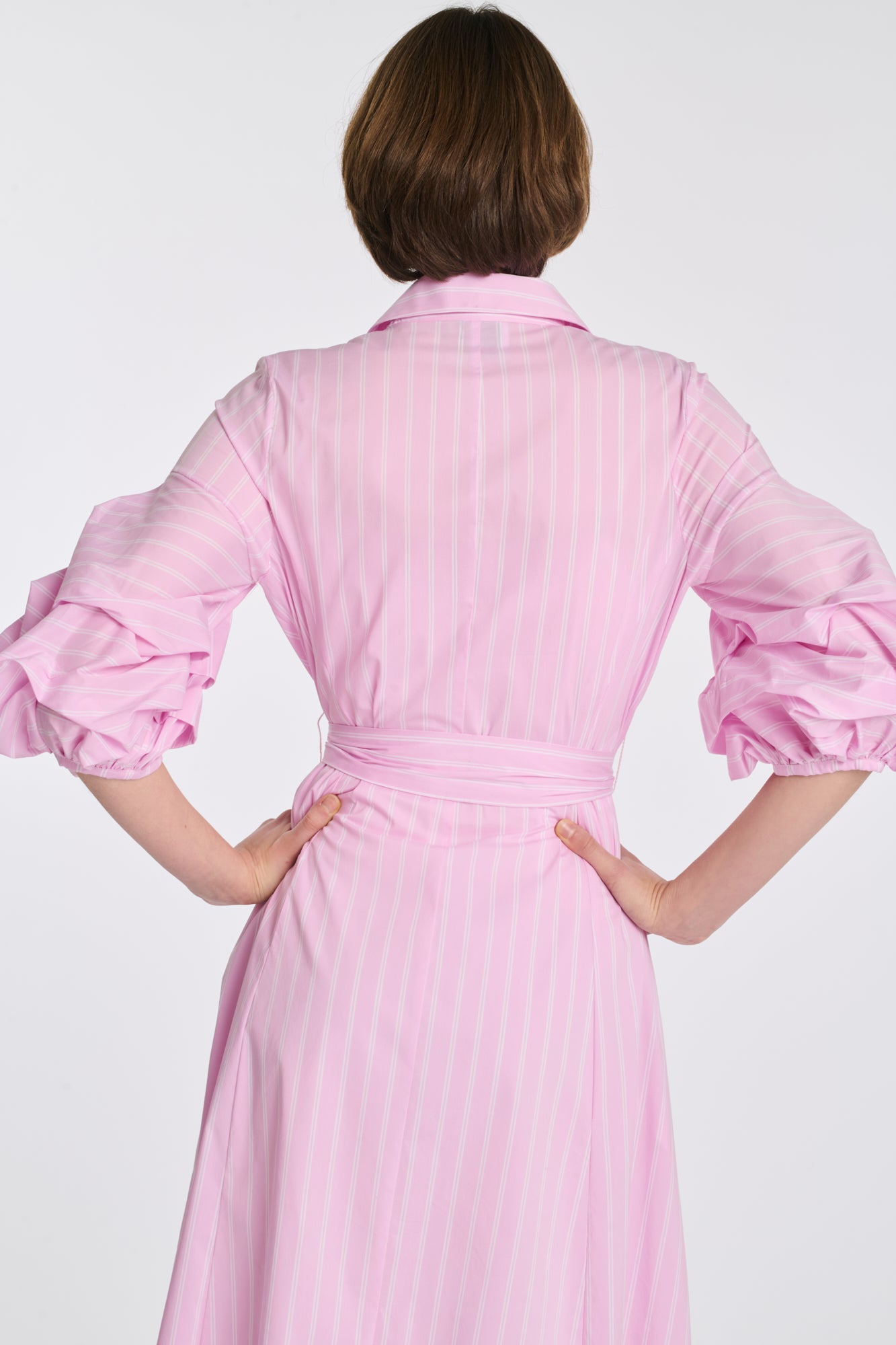 Robe chemise à rayures