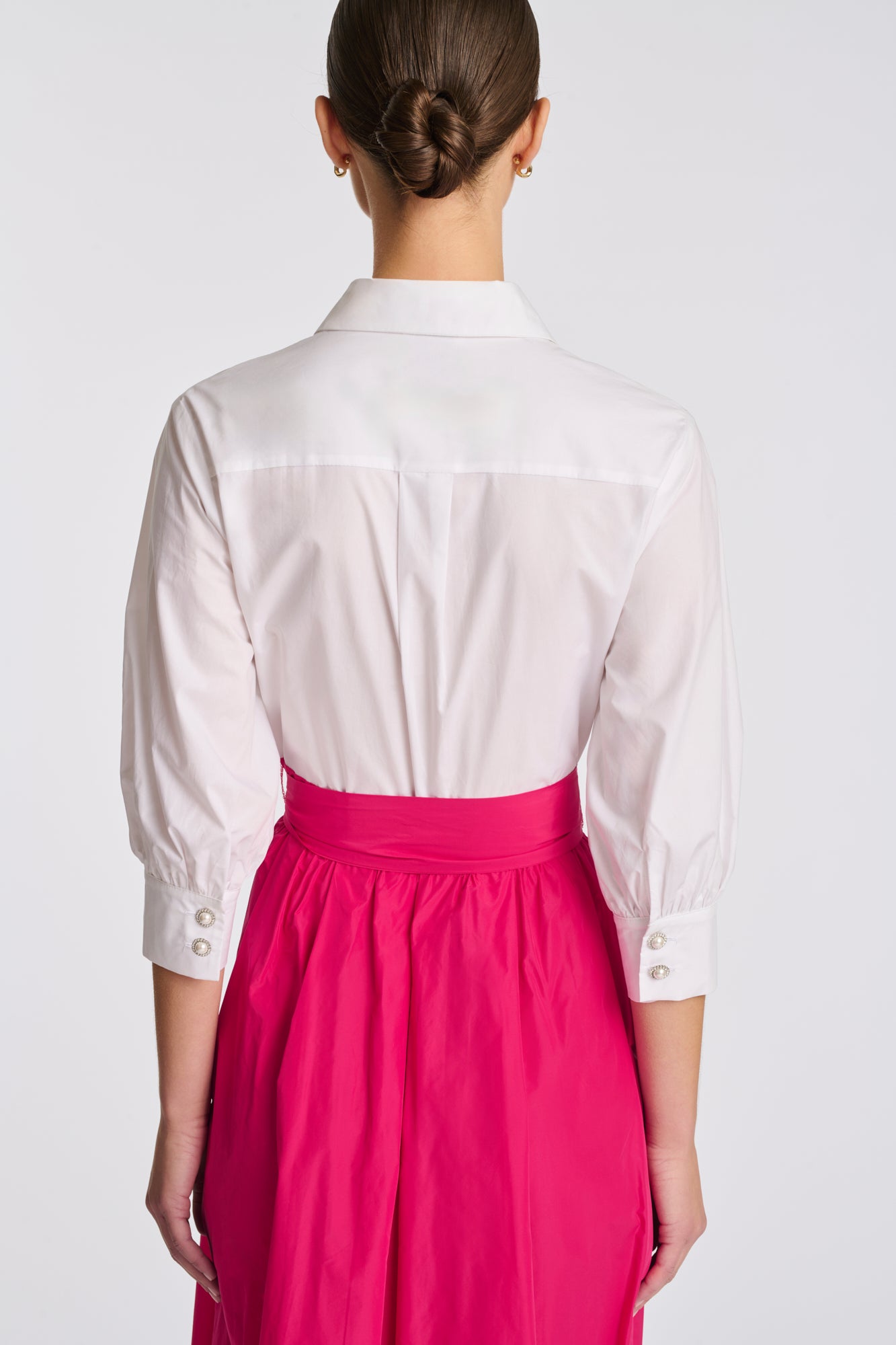 Robe chemise bimatière