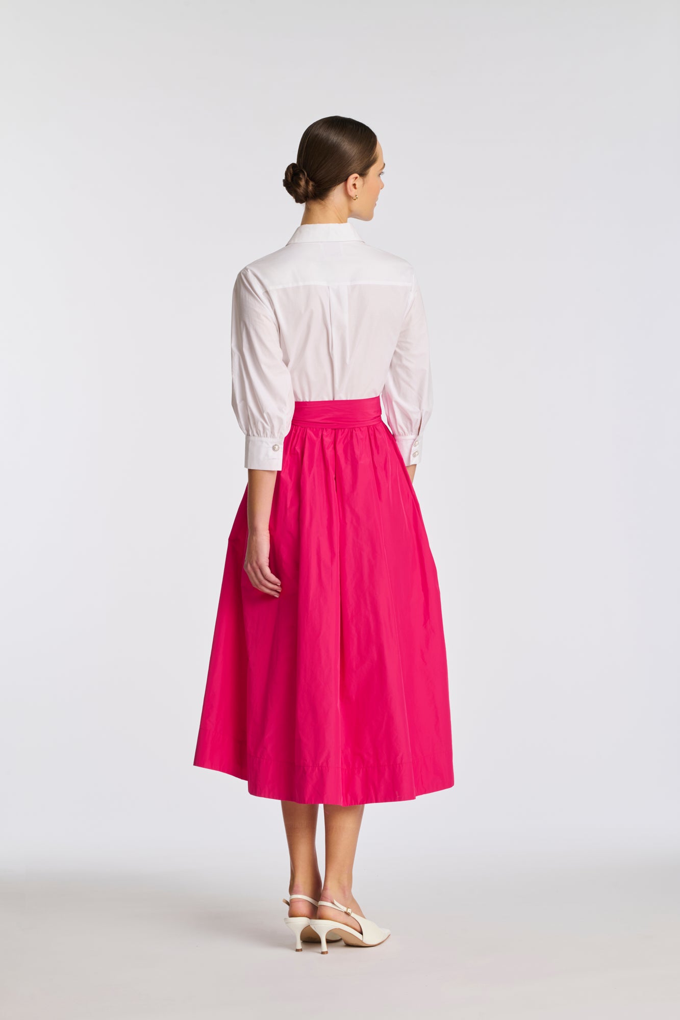 Robe chemise bimatière