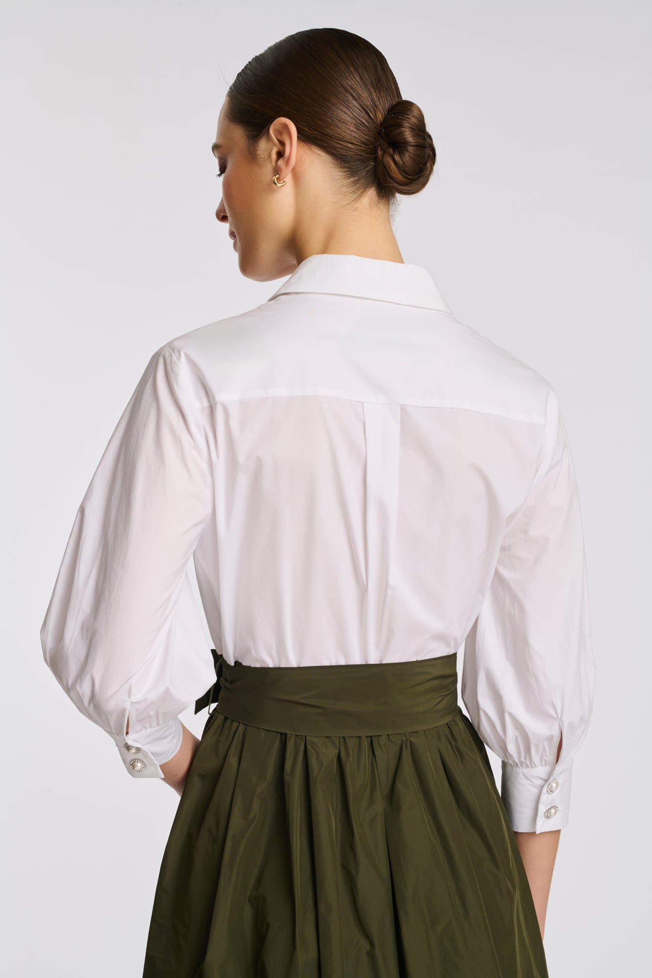 Robe chemise bimatière