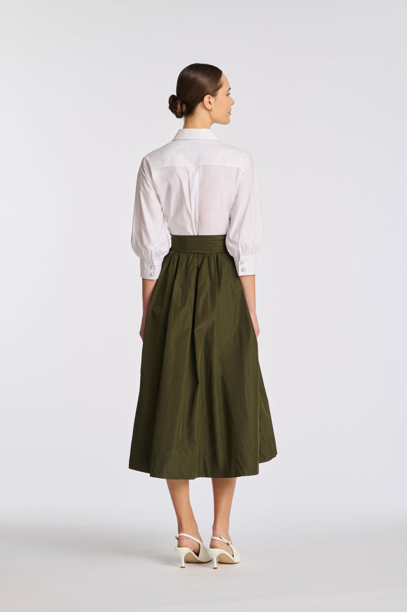 Robe chemise bimatière