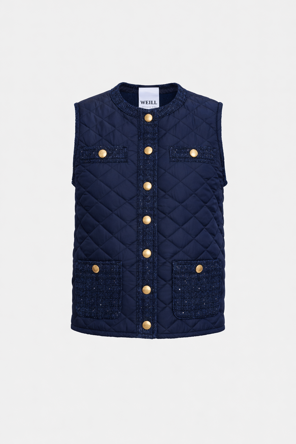 Doudoune sans manches bimatière