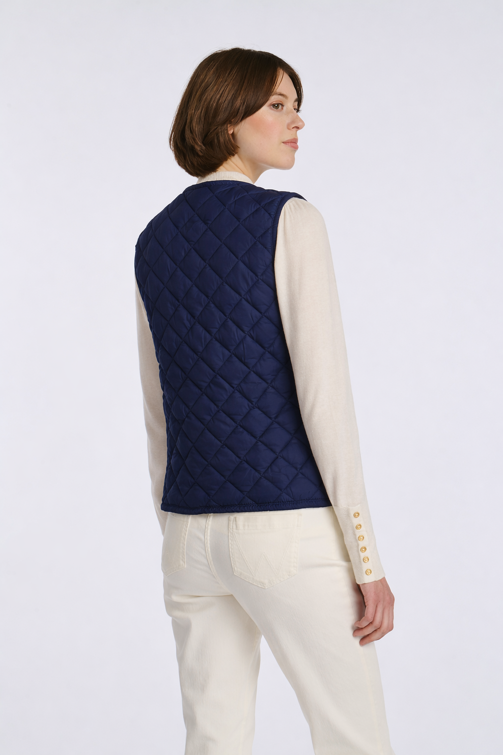 Doudoune sans manches bimatière