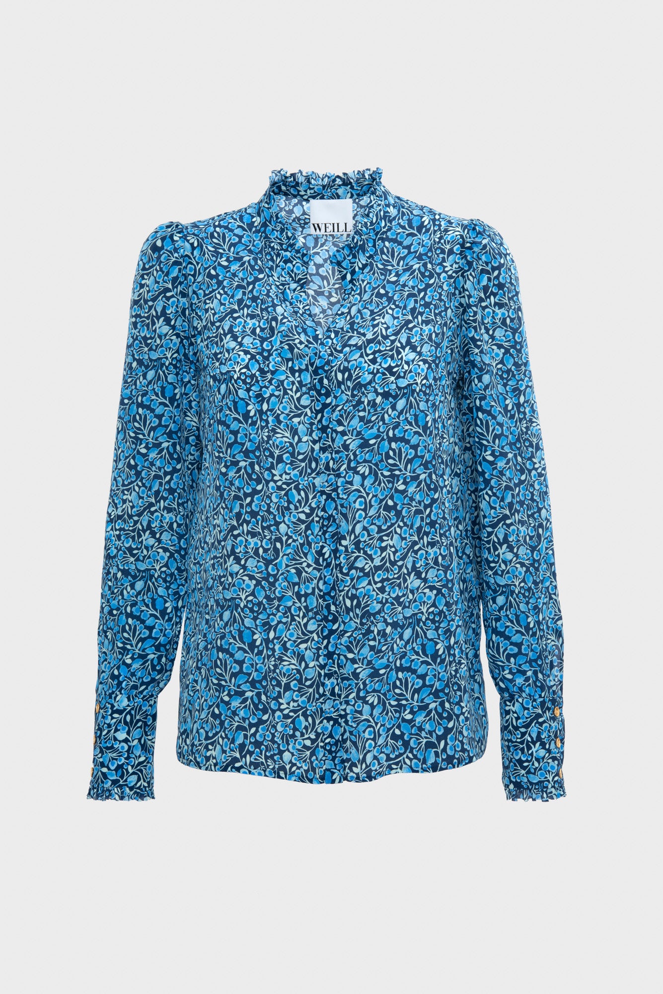 Patterned silk blouse
