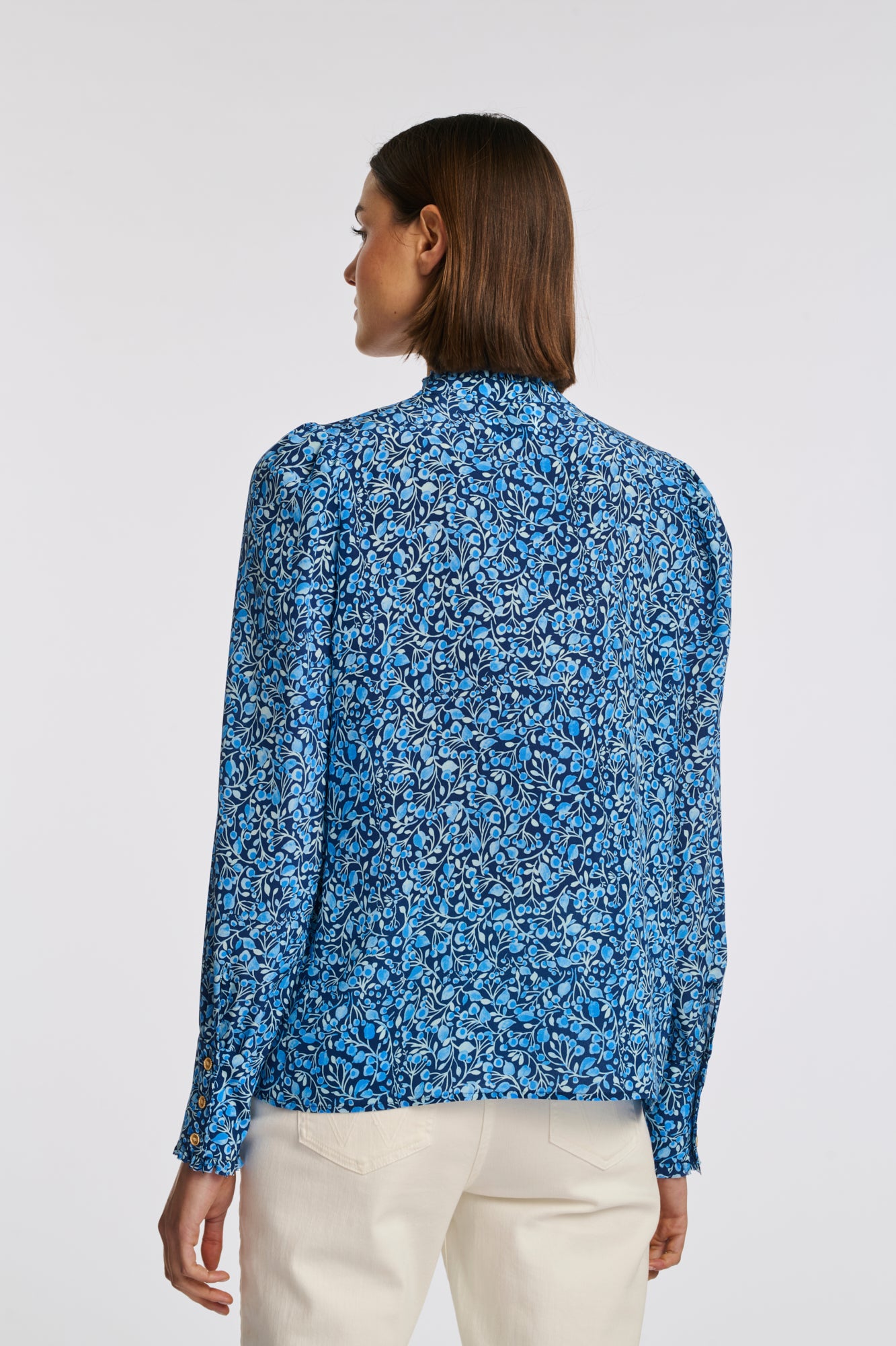 Patterned silk blouse