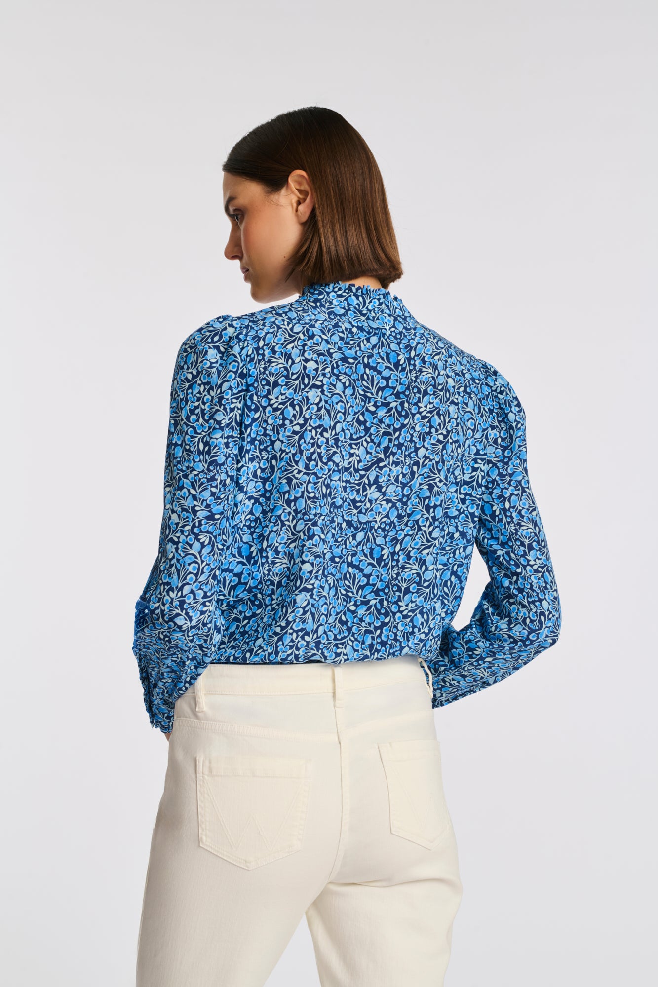 Patterned silk blouse