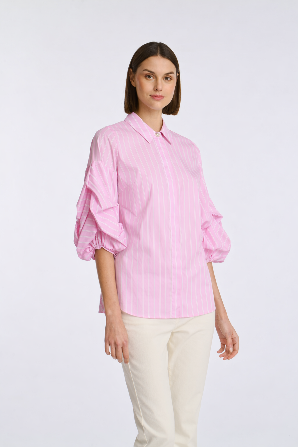 Chemise en coton rayée