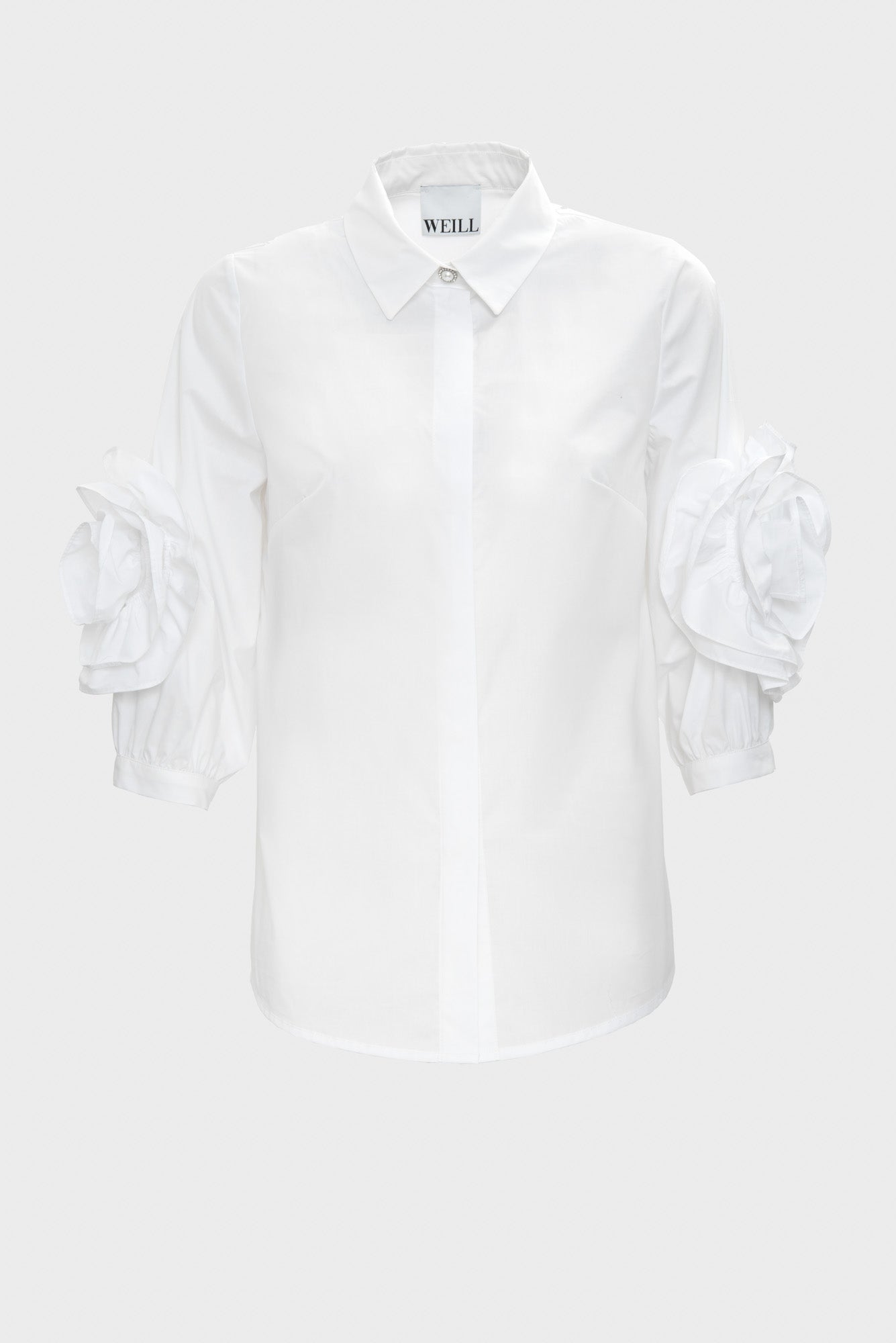Floral poplin shirt