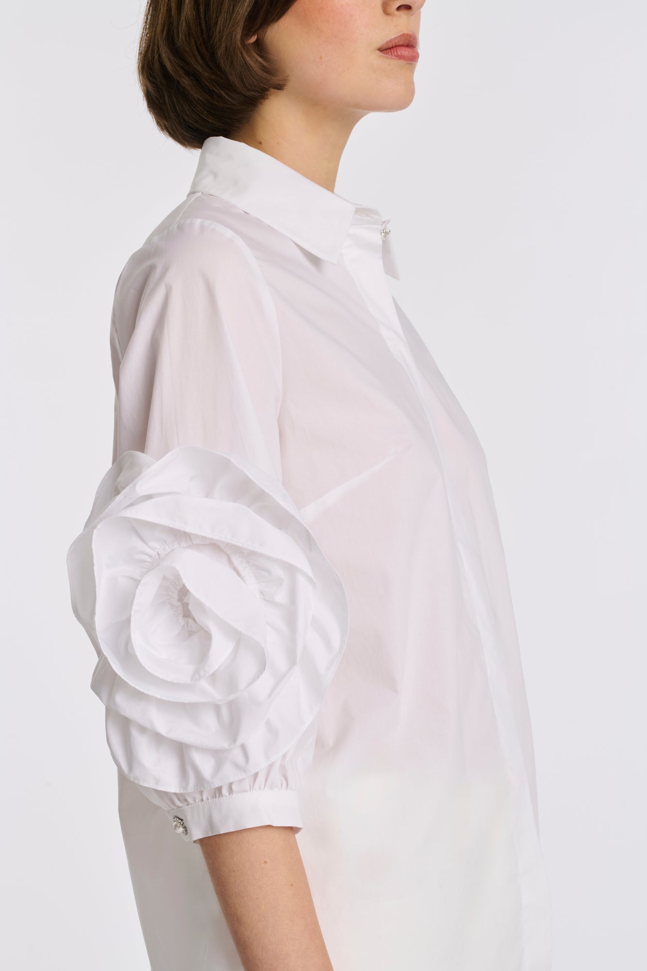 Floral poplin shirt